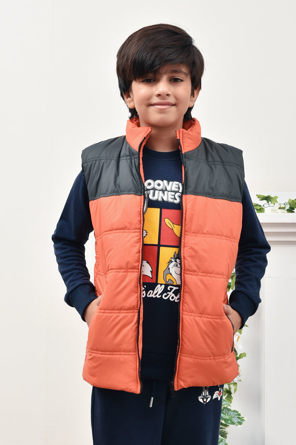 Color-Block Puffer Jacket