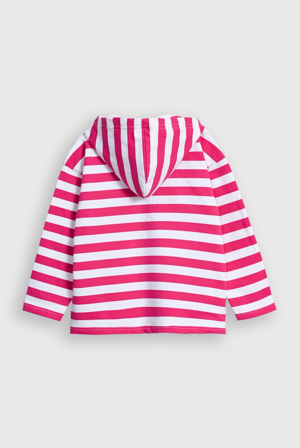GIRL STRIPES BOTTOM PINK HOODIE