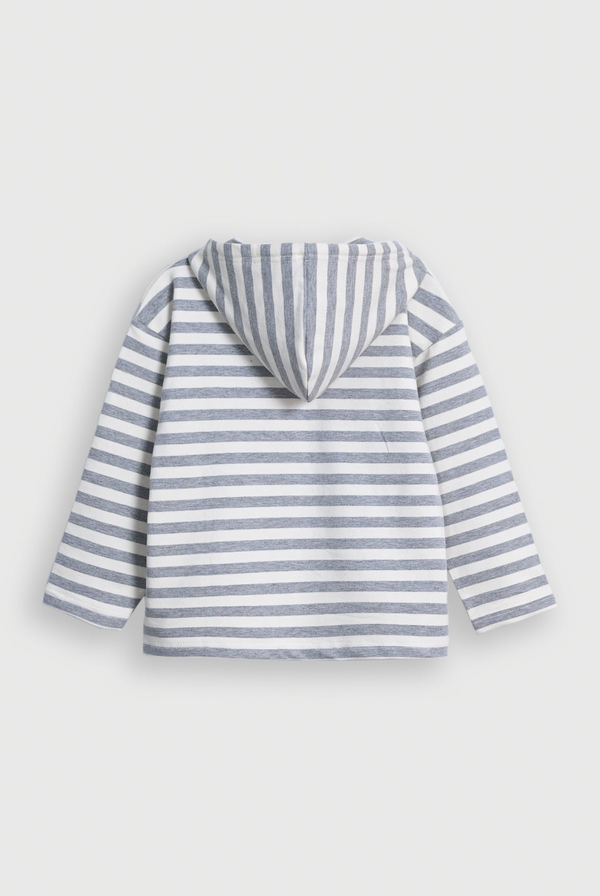 GIRL STRIPES BOTTOM GRAY HOODIE