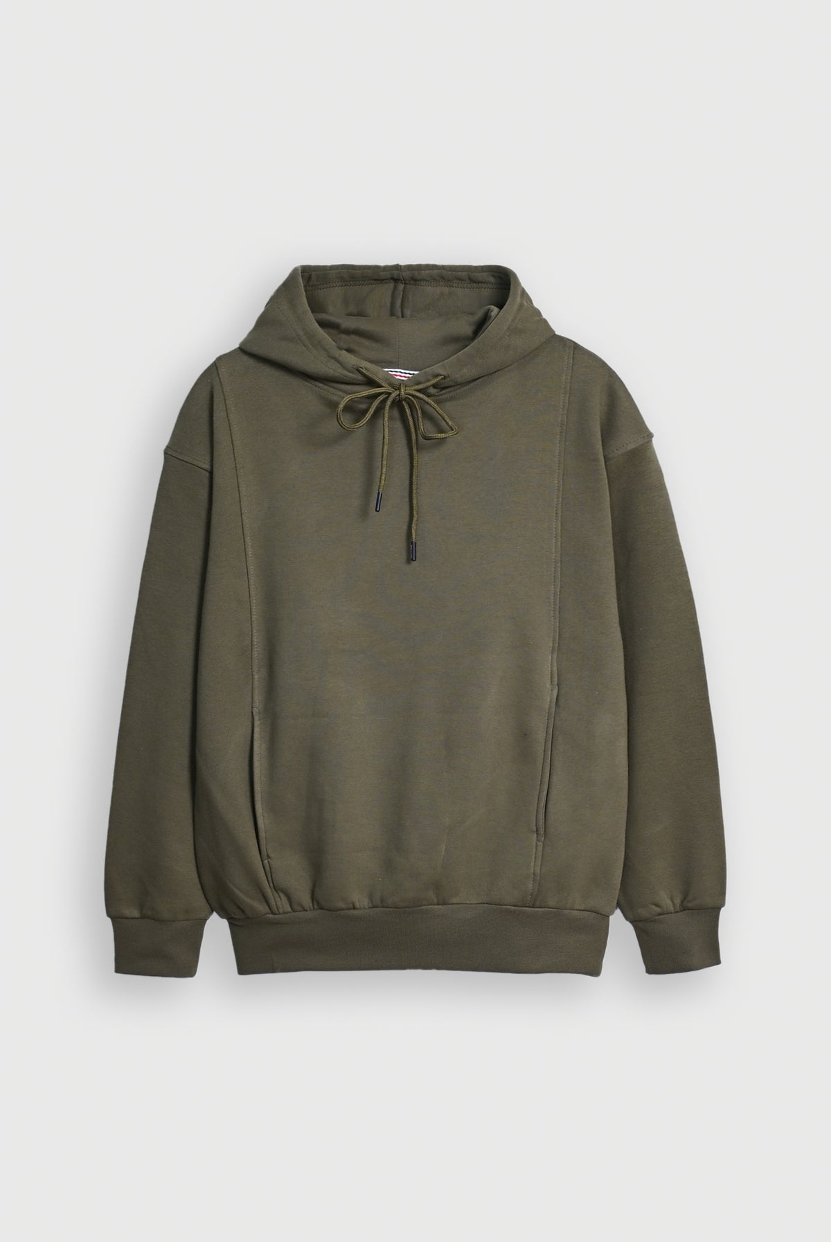 MEN PANNEL OLIVE HOODIE REALITY