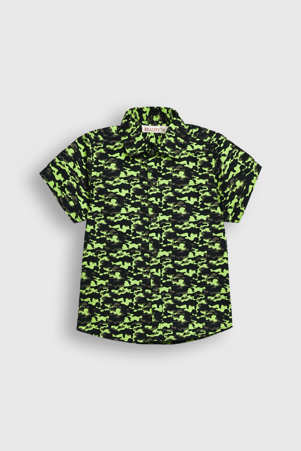 Black and Green Print Shirt REALITY