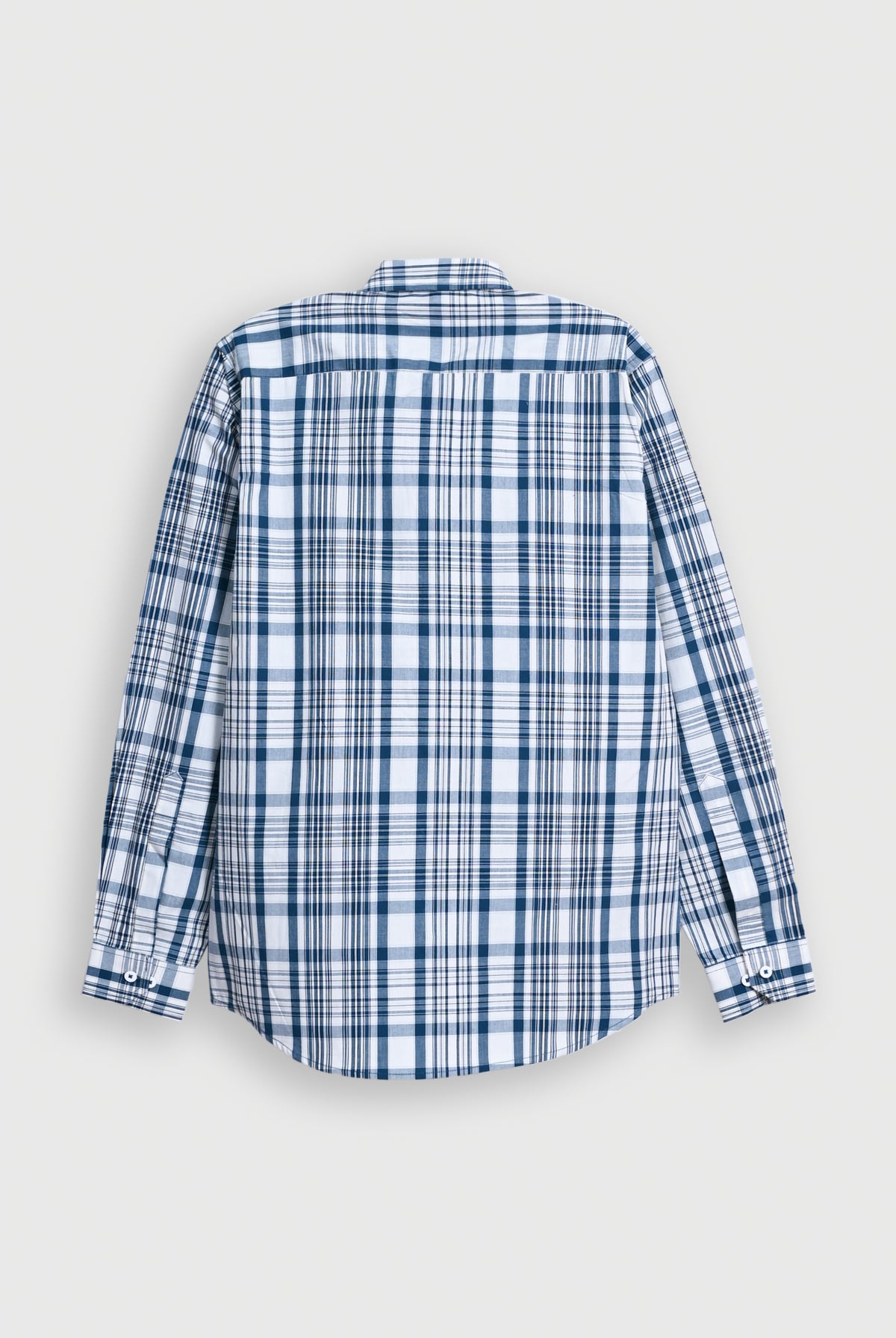 MEN PLEATED BLUE CASUAL SHIRT Reality