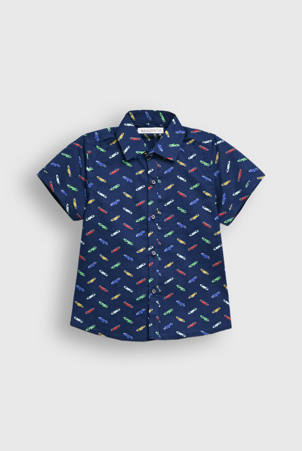 Navy Blue Car Pattern Shirt REALITY