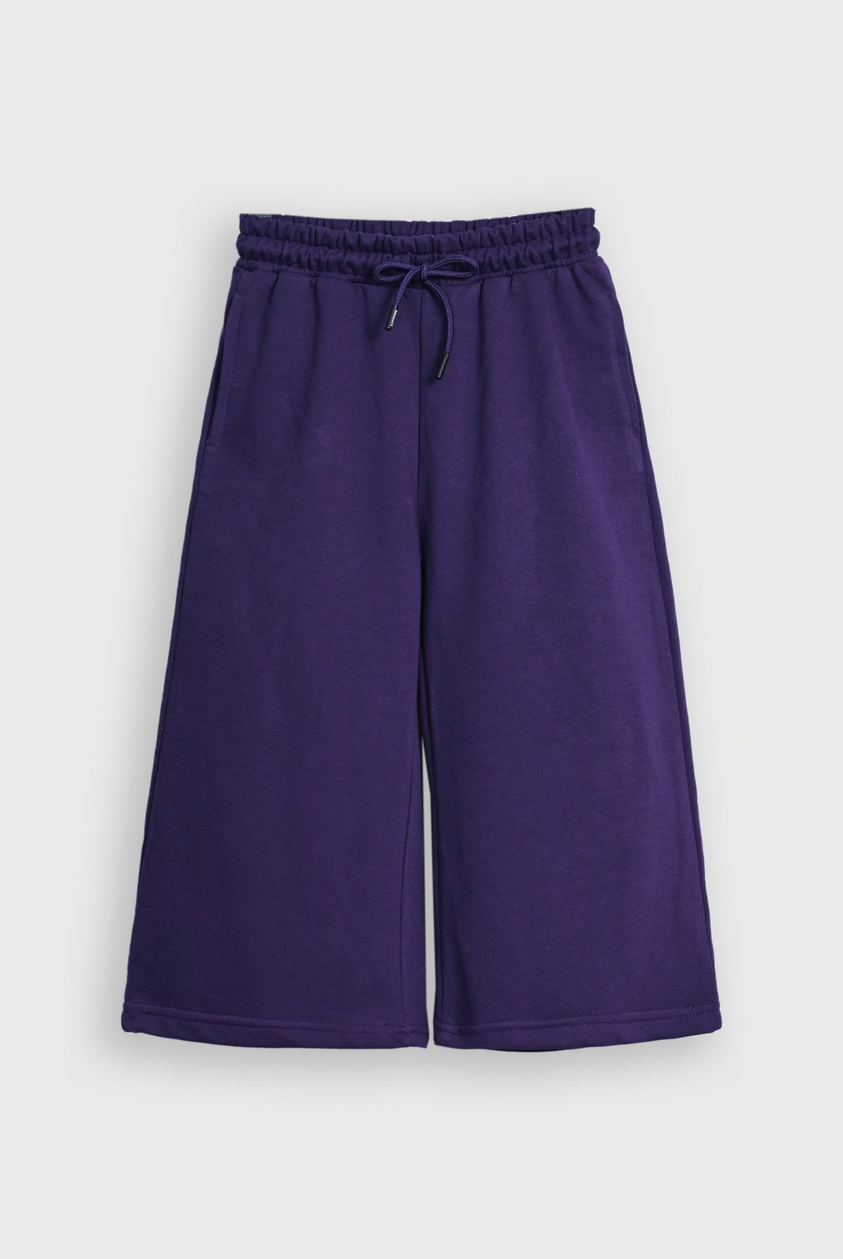 GIRL WIDE LEG FLEECE PURPLE TROUSER Reality