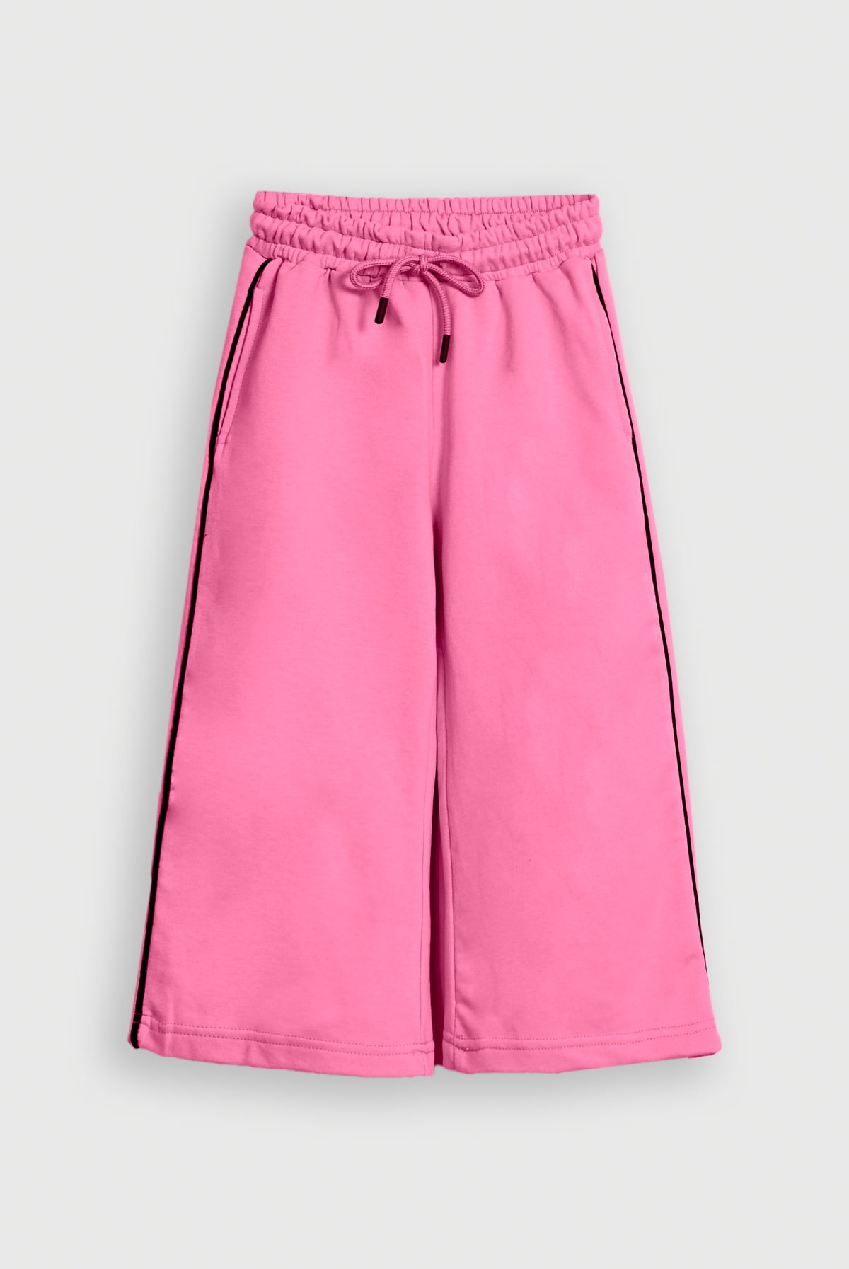 GIRL WIDE LEG FLEECE PINK TROUSER Reality