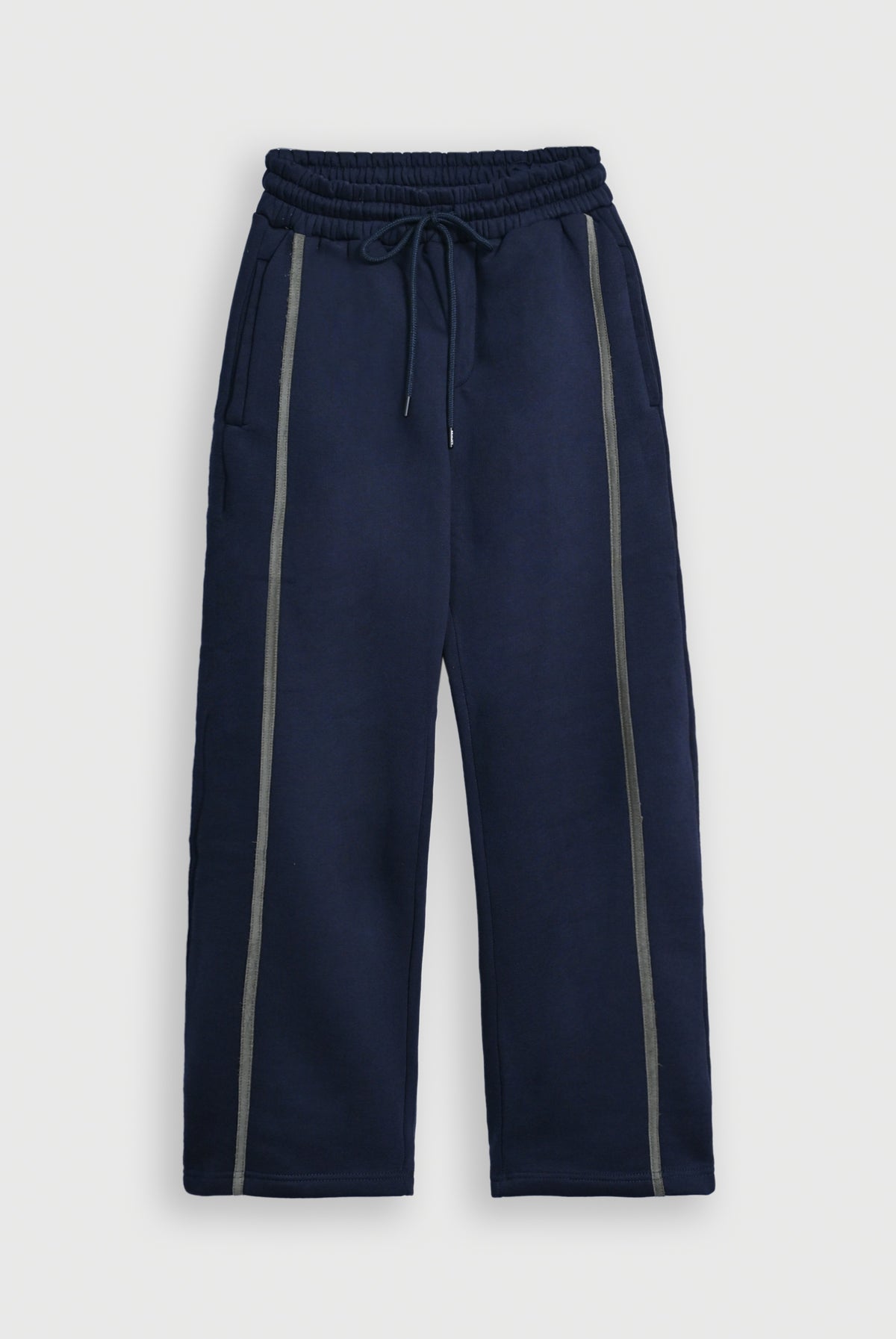 SIDE TAPPING STRAIGHT NAVY TROUSER
