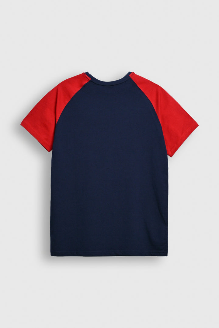 Red Sleeve Graphic Tee Reality