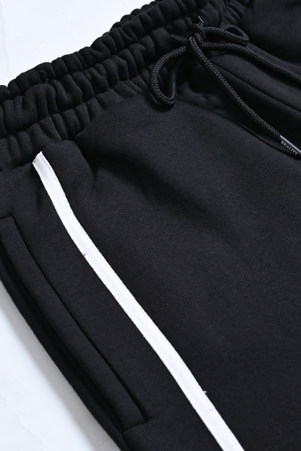 SIDE TAPPING STRAIGHT BLACK TROUSER Reality