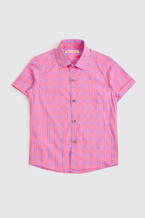 Pink Checked Casual Shirt