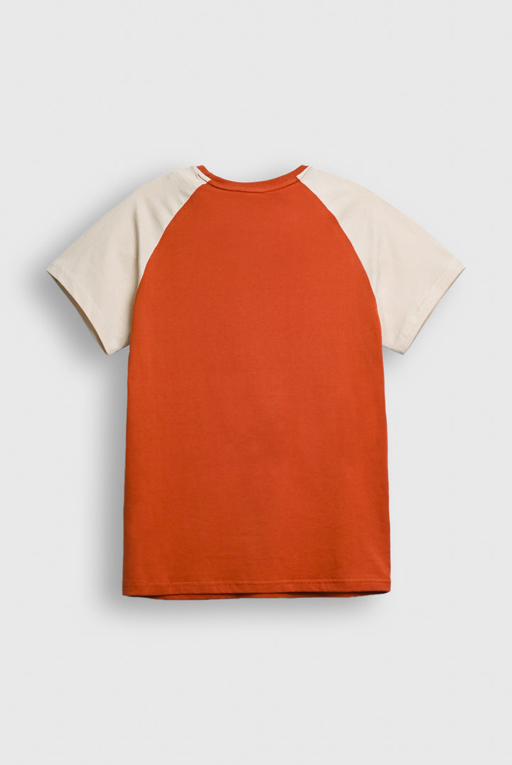 Orange Sleeve Graphic Tee Reality