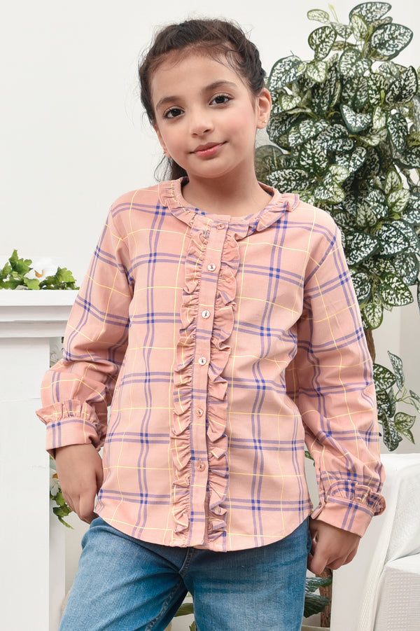 Girls Corduroy Baby Pink Top