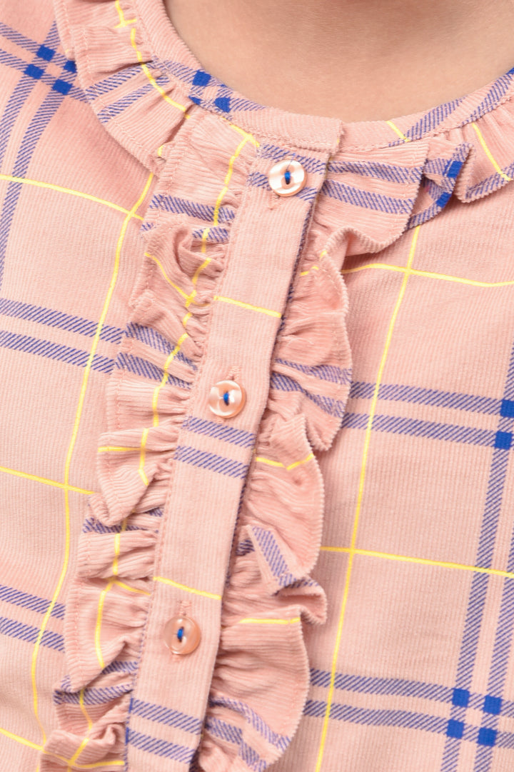 Girls Corduroy Baby Pink Top Reality