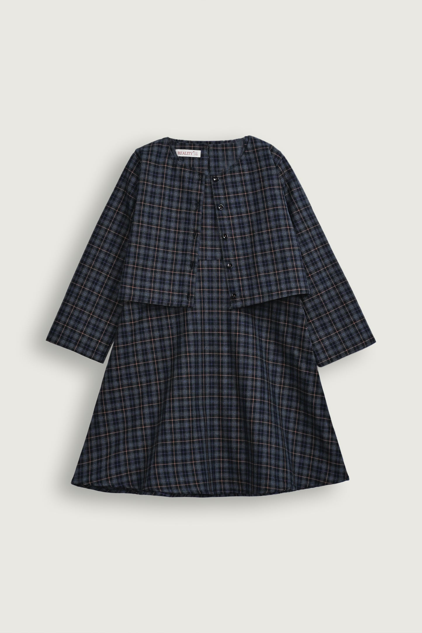 Navy Check Overlay Set Reality