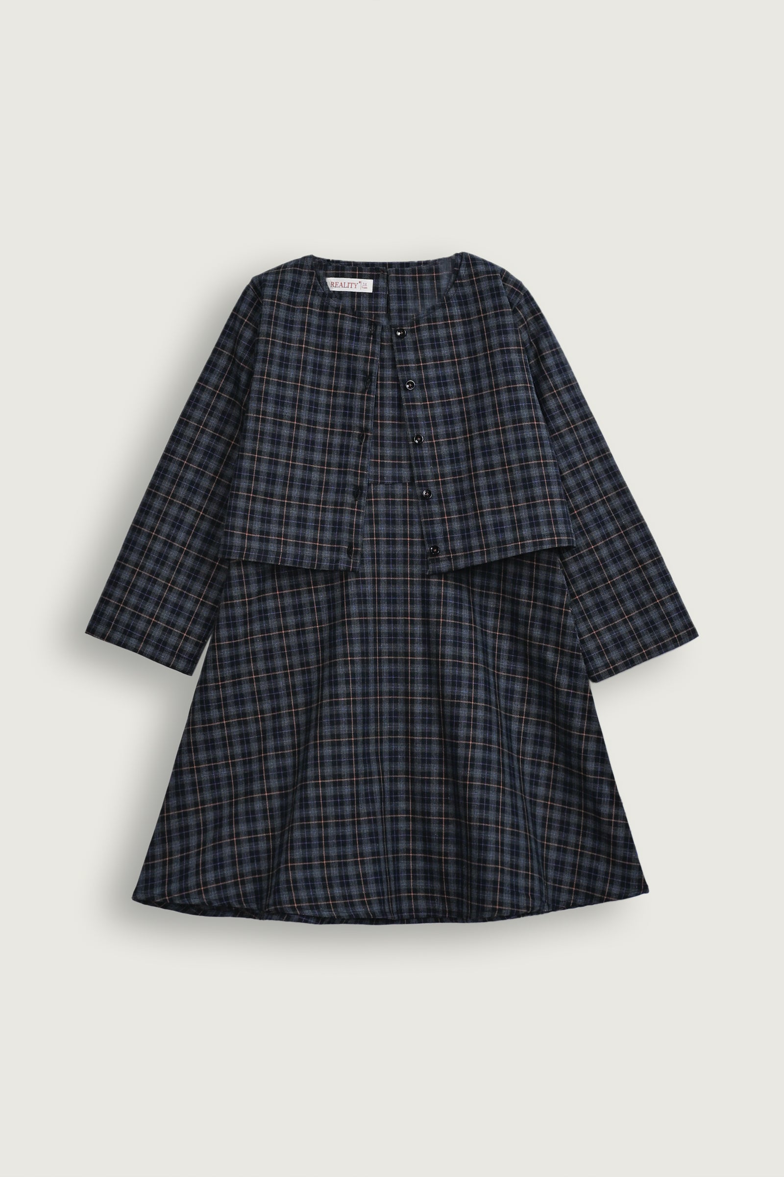 Navy Check Overlay Set Reality