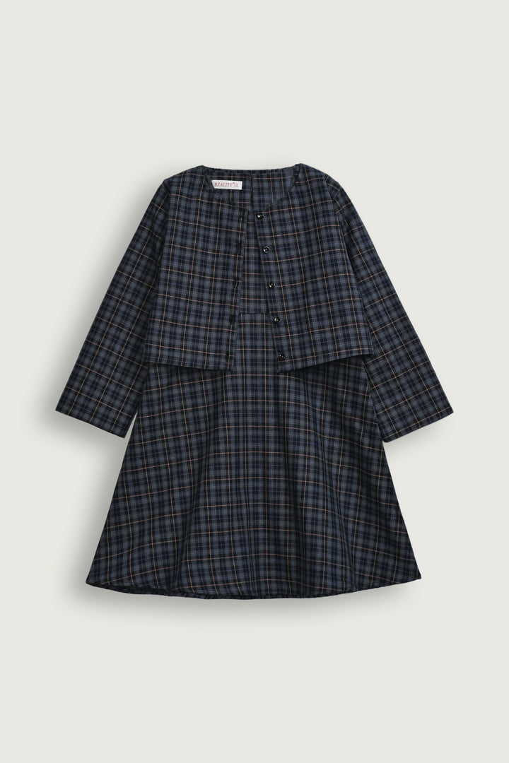 Navy Check Overlay Set Reality