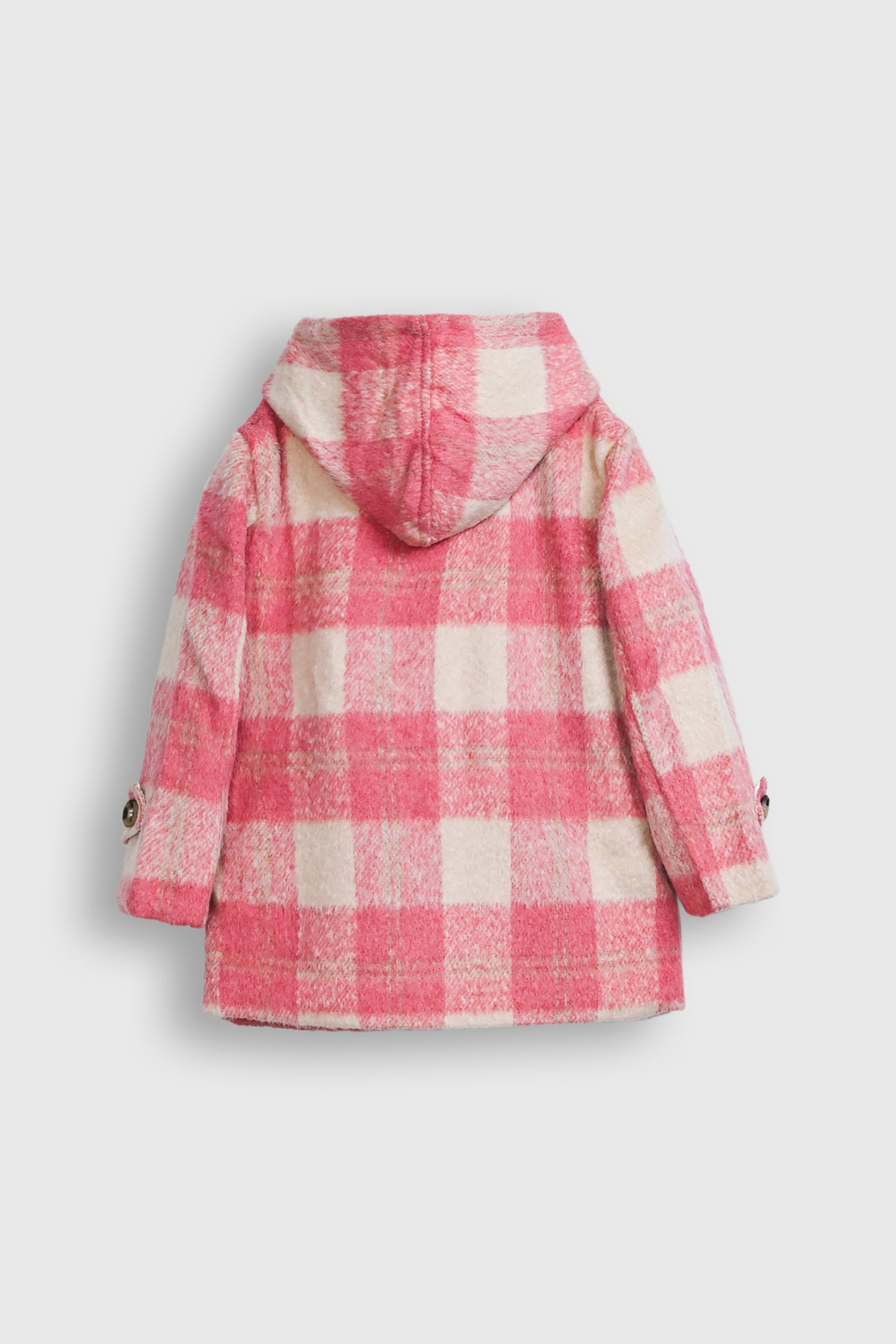 Pink Buffalo Plaid Toggle Coat Reality