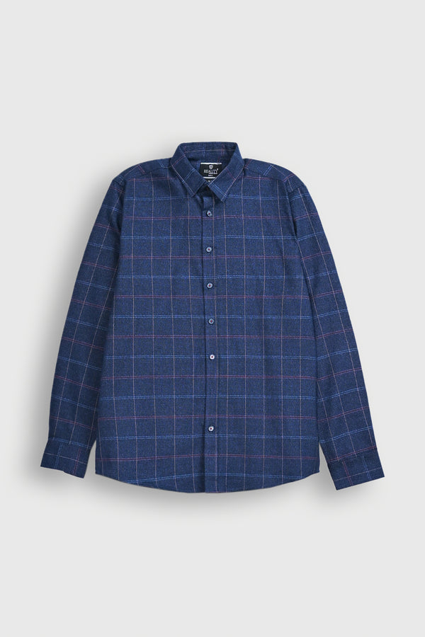 Navy Pink Grid Shirt Reality