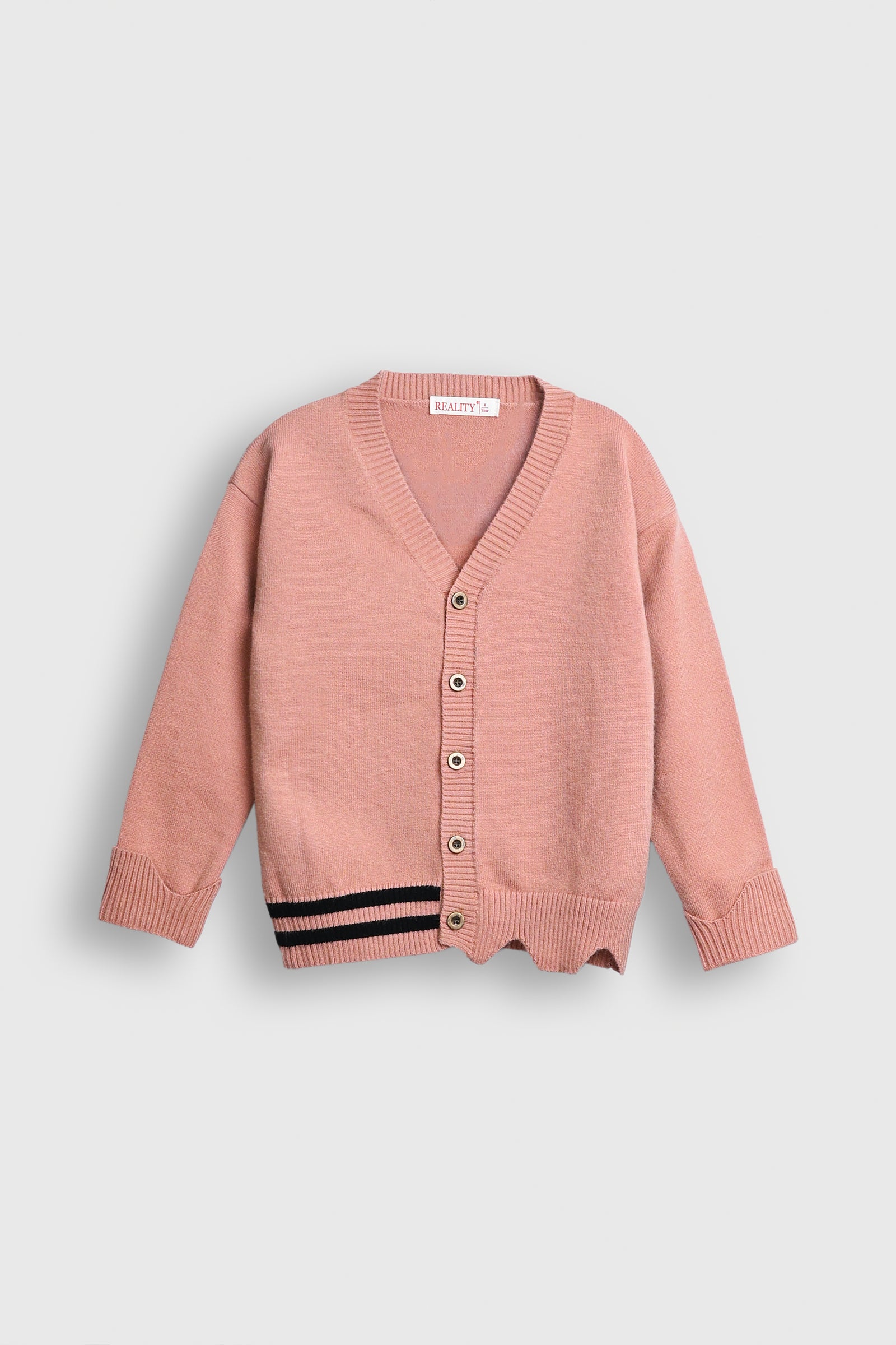 Blush Edge V-Neck Cardigan Reality