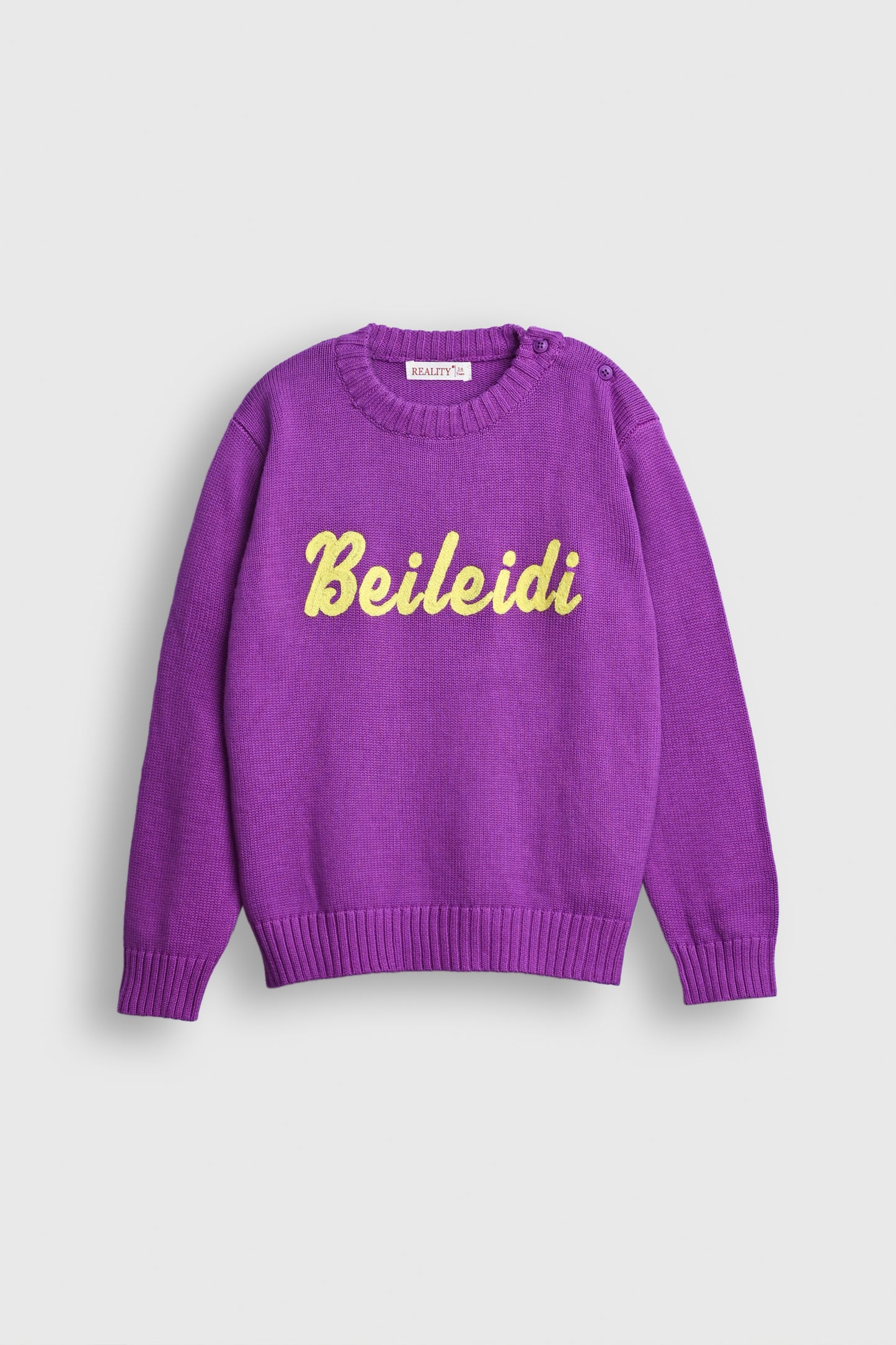 Beileidi Bold Knit Pullover – Violet Bloom Reality