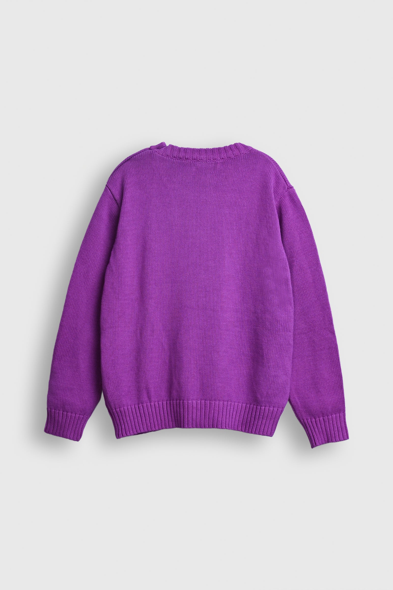 Beileidi Bold Knit Pullover â€“ Violet Bloom Reality