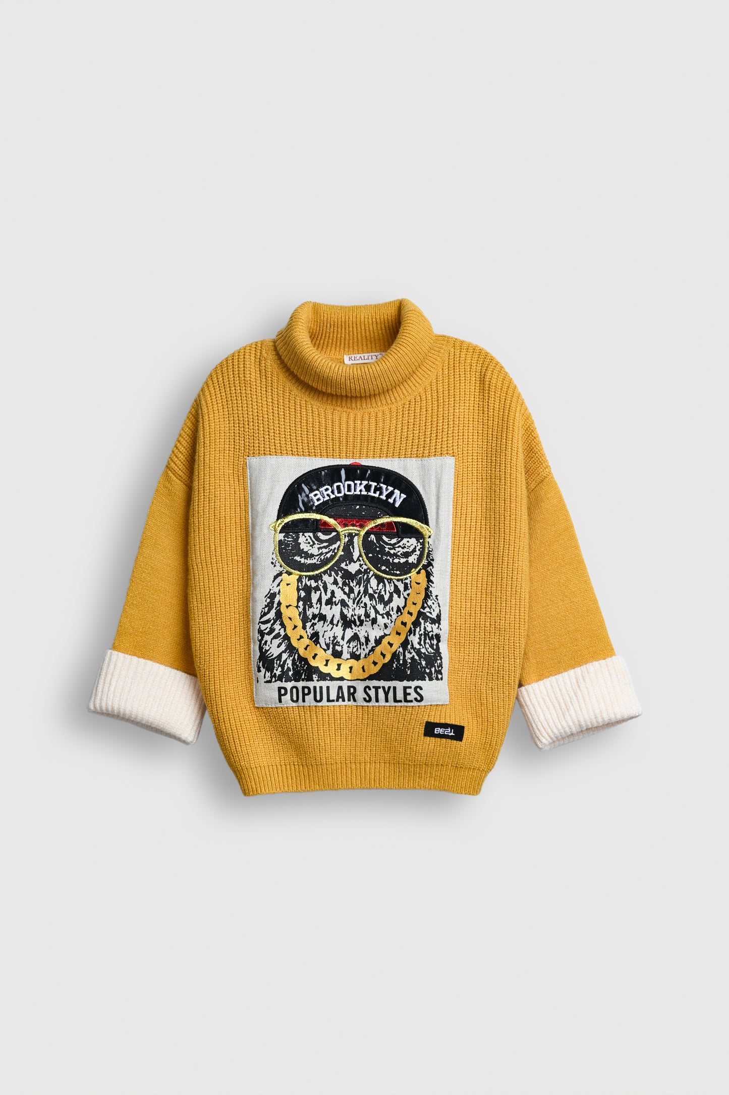 Brooklyn Owl Turtleneck Sweater Reality