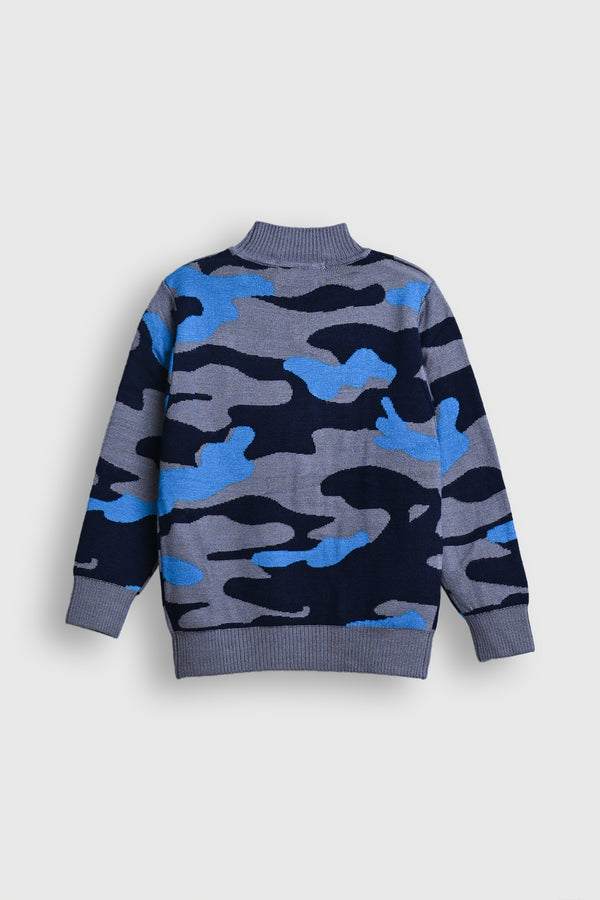 Blue Camo Knit – Stealth in Style Reality