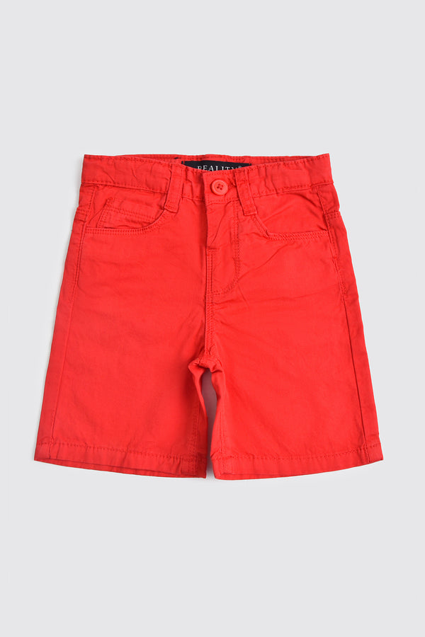 Red Cotton Shorts (3-24M)