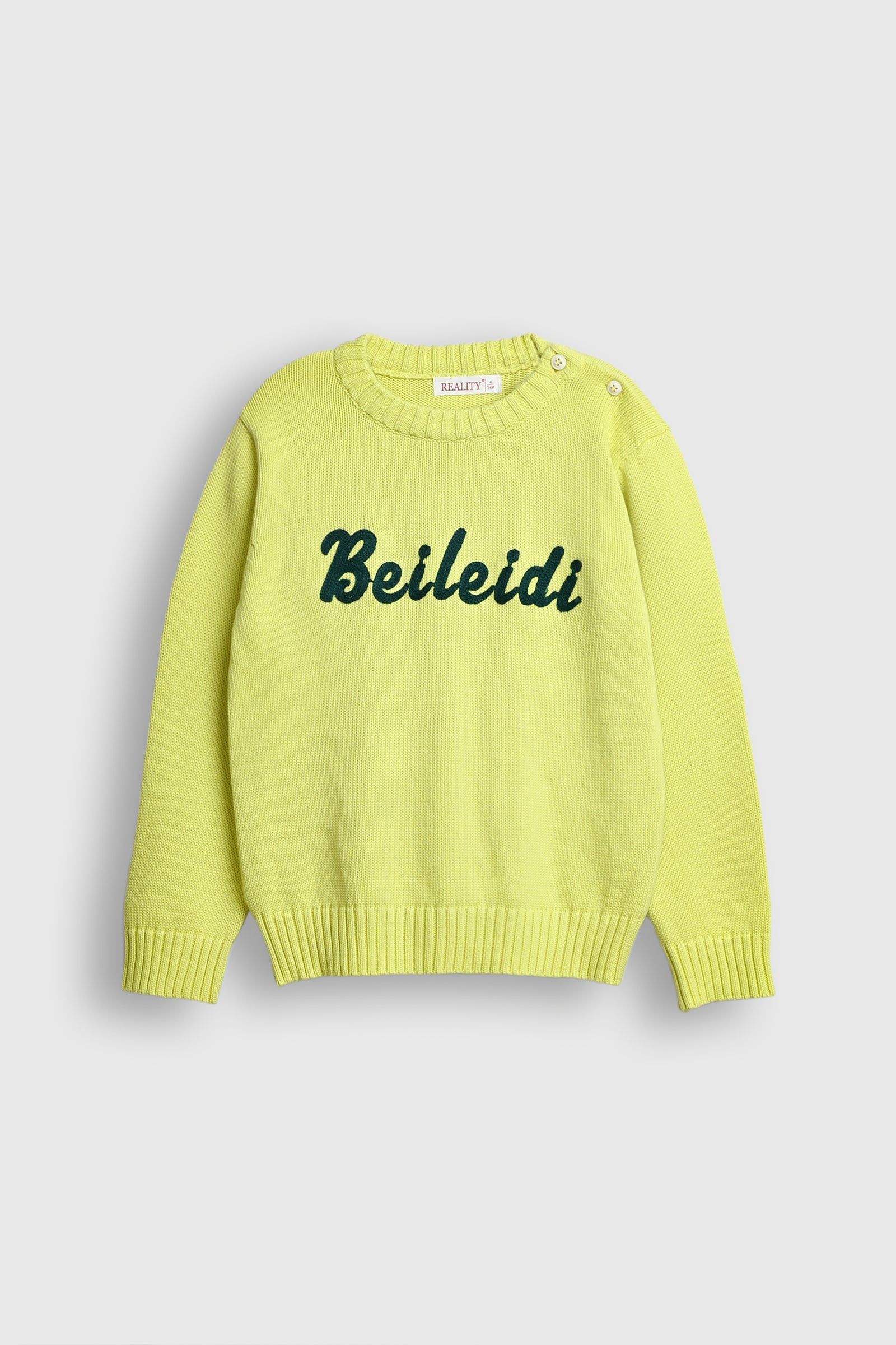 Beileidi Bright Knit Pullover – Lime Pop Reality