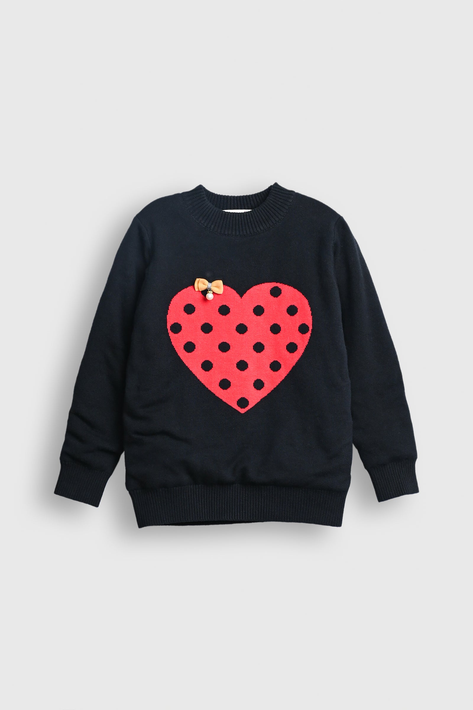 Polka Dot Heart Charm Sweater Reality