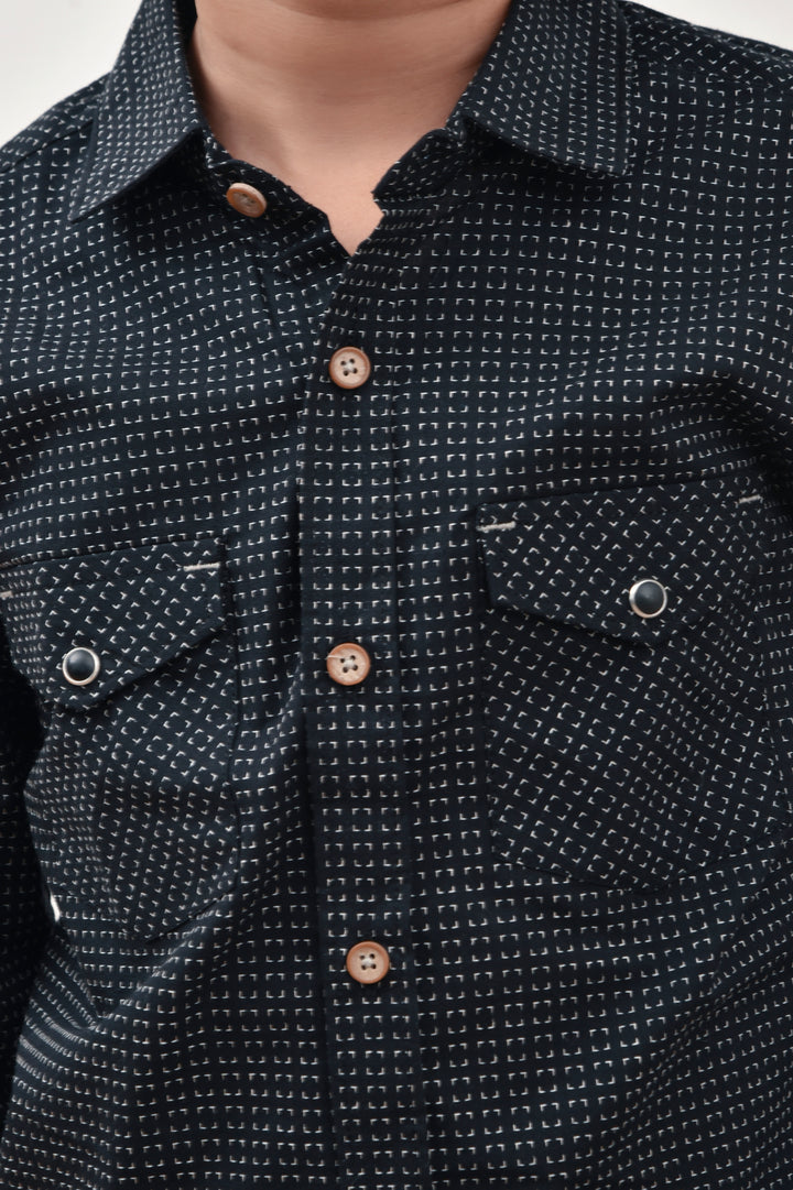 Black Classic Cotton Shirt - Reality