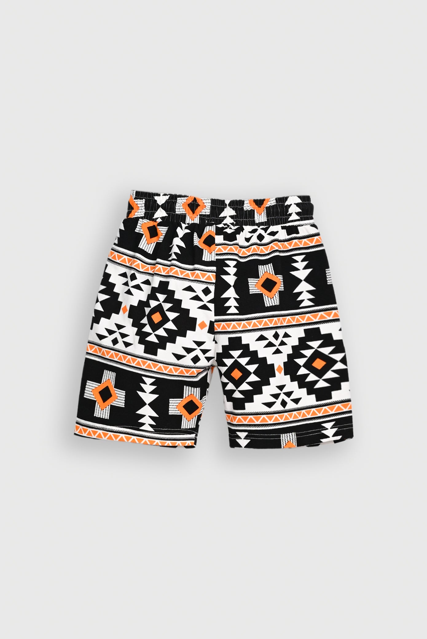 PRINTED JET BLACK SHORTS Reality