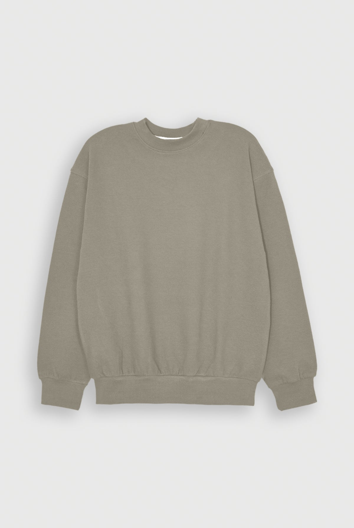 MEN TEXTURED LIGHT GREEN SWEATSHIRT