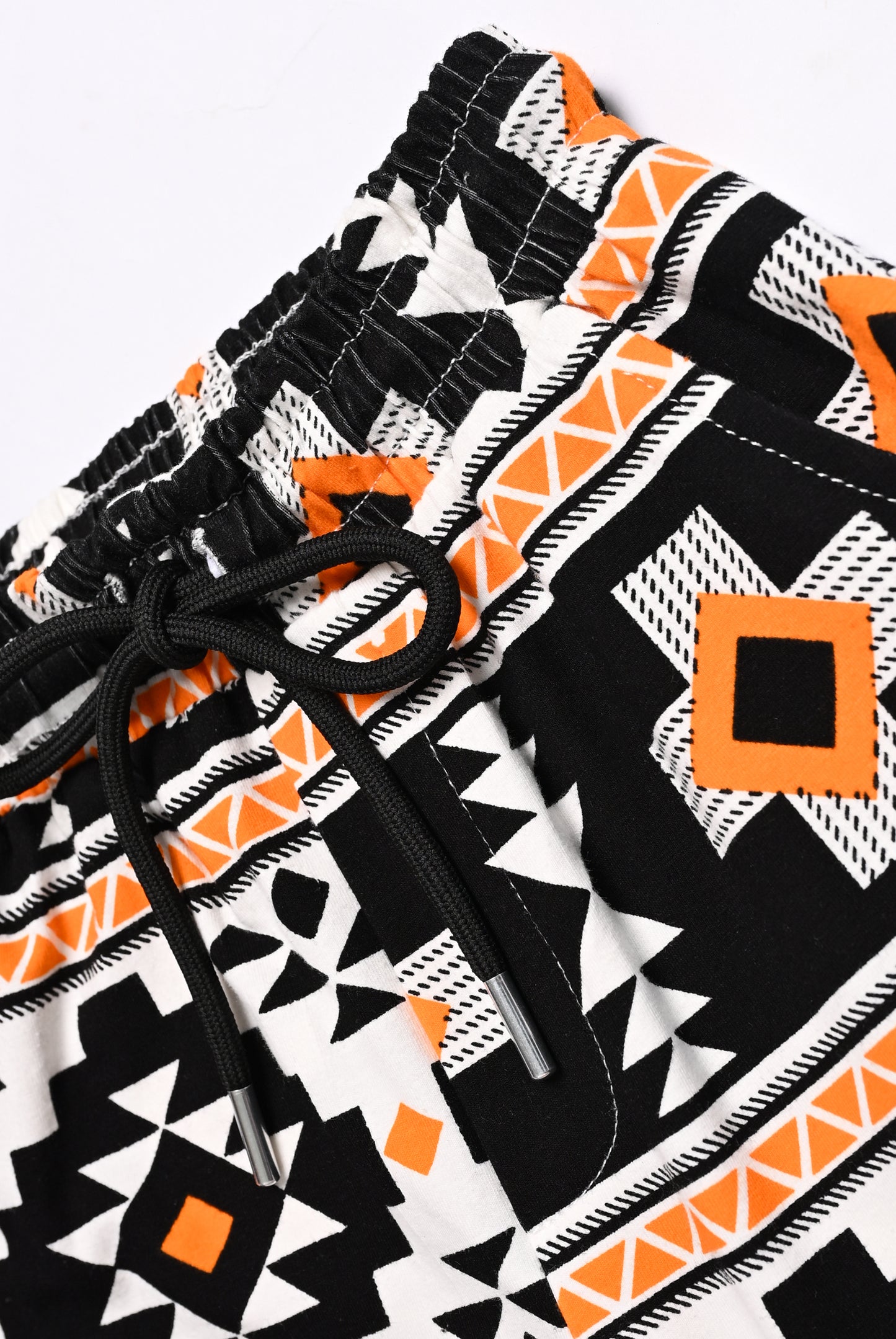 PRINTED JET BLACK SHORTS Reality