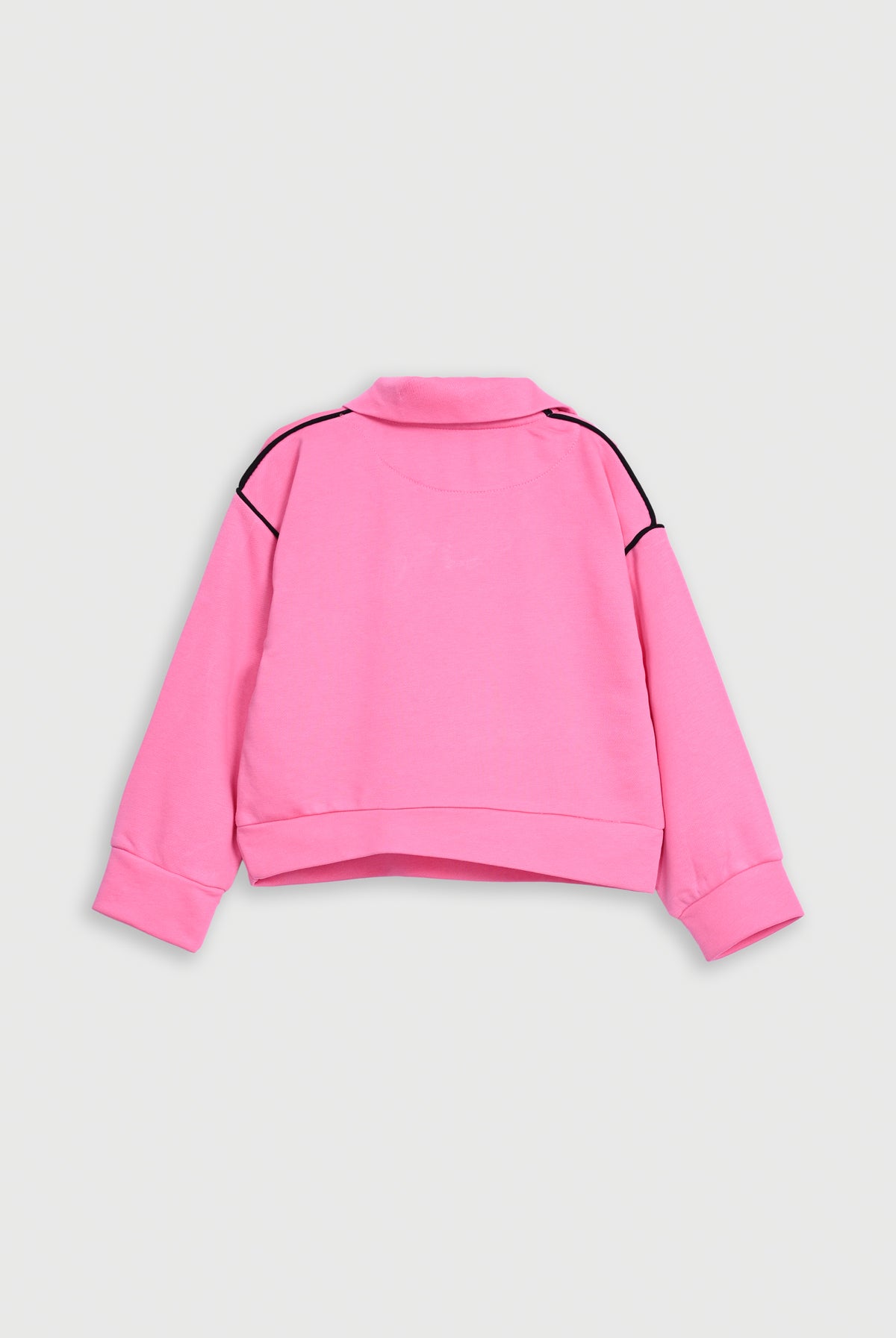 GIRL PINK HALF ZIPPER MOCK NECK REALITY