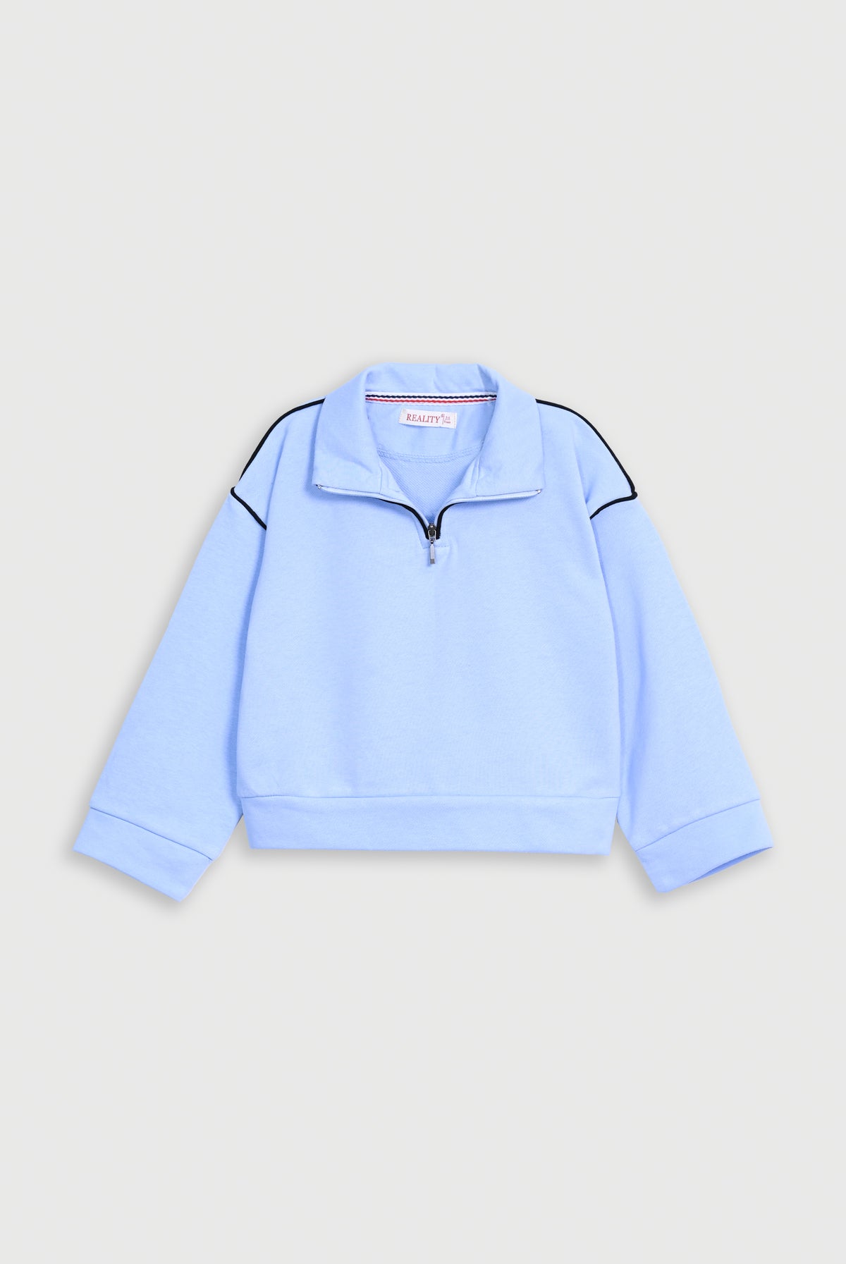 GIRL SKY HALF ZIPPER MOCK NECK REALITY