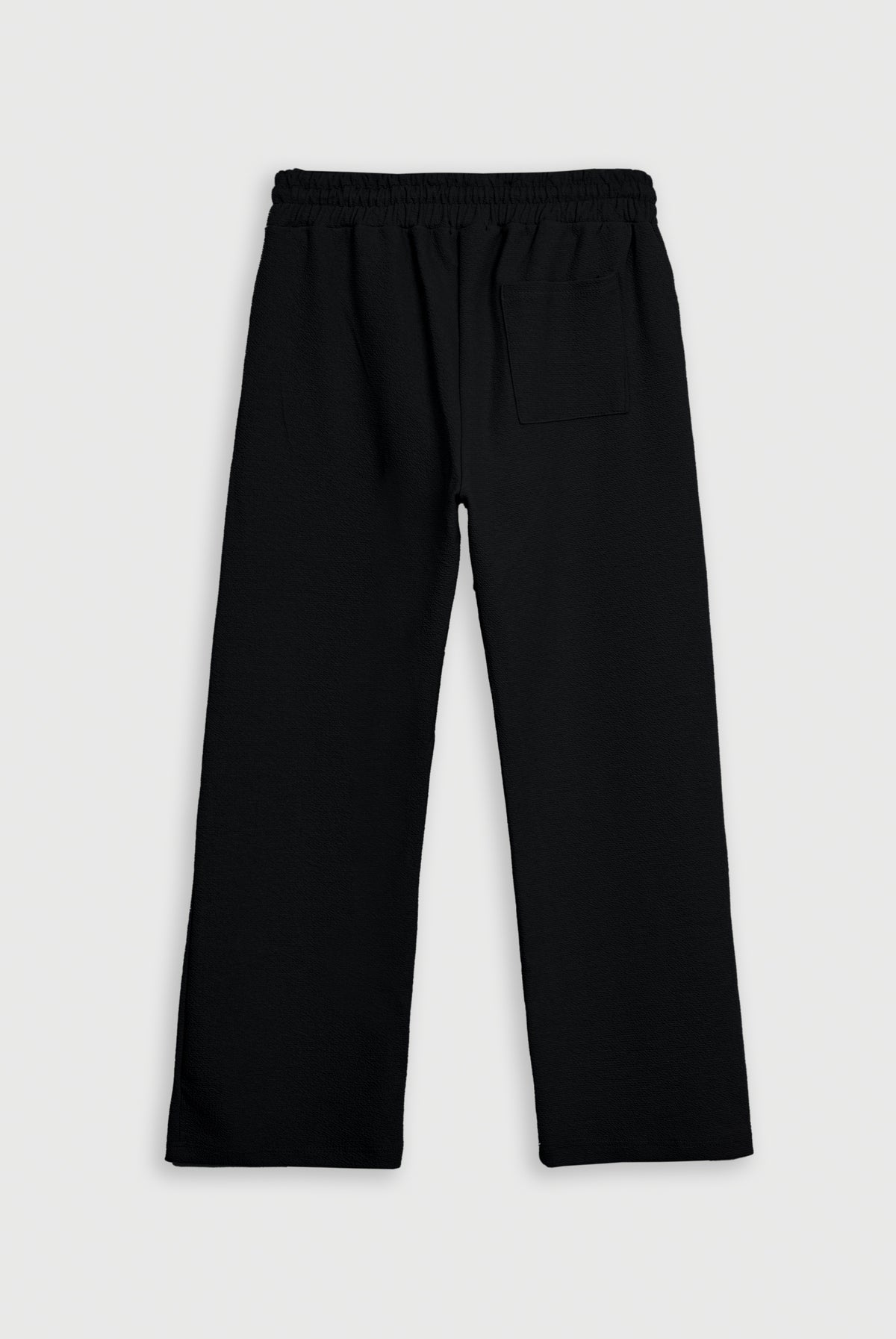 MEN TEXTURED FLEECE BLACK TROUSER Reality