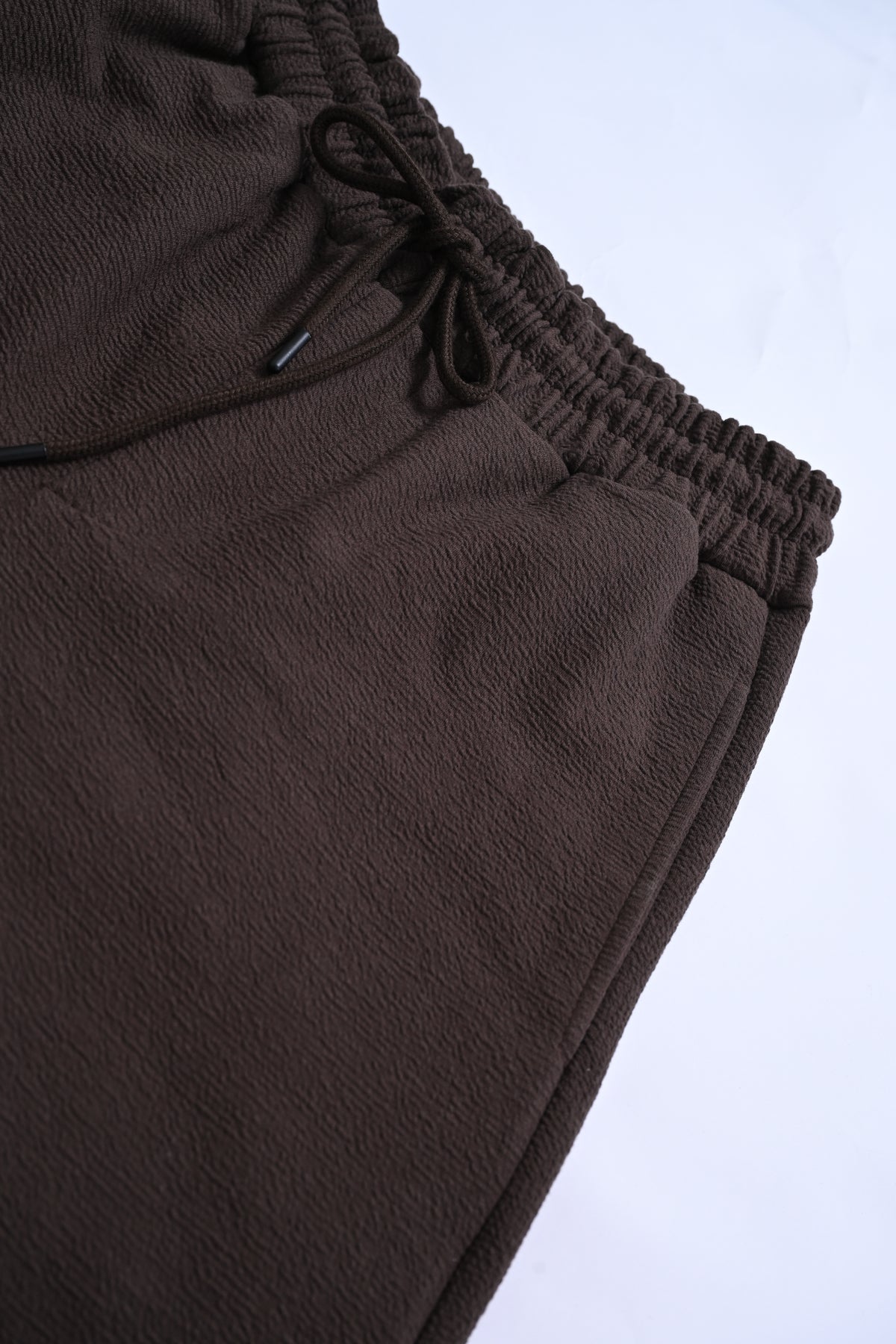 MEN DENIM FLEECE BROWN TROUSER Reality