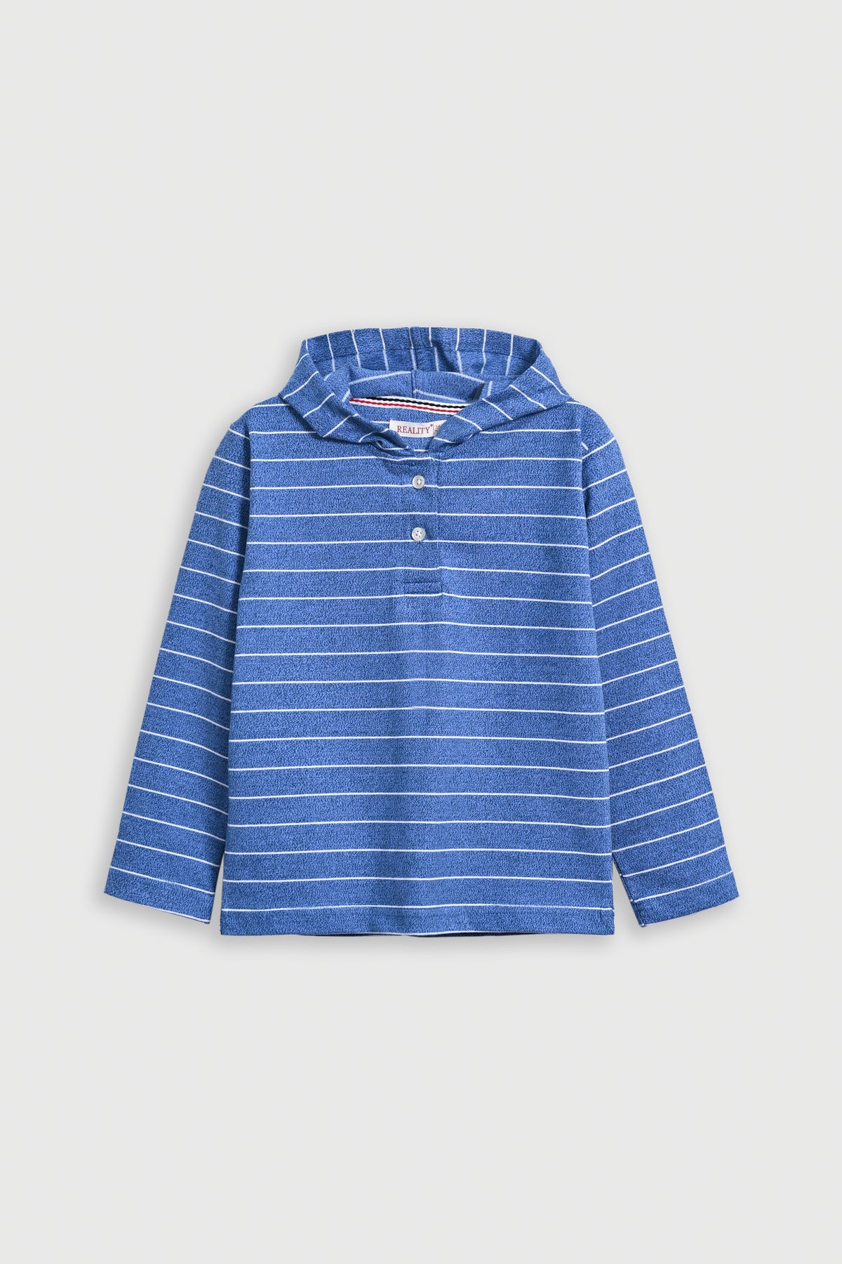 BOY YARN DYED BLUE HOODIE Reality
