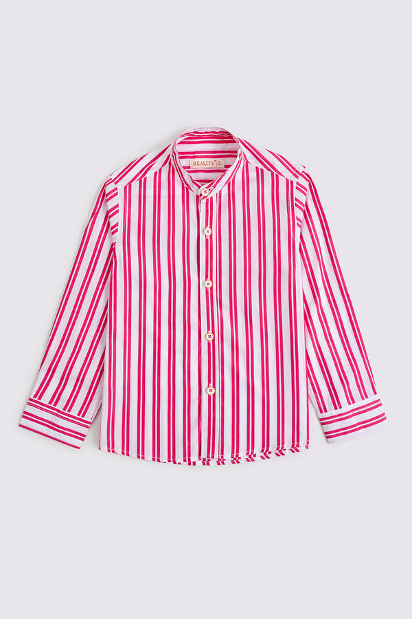 Pink Striped Casual Shirt Reality