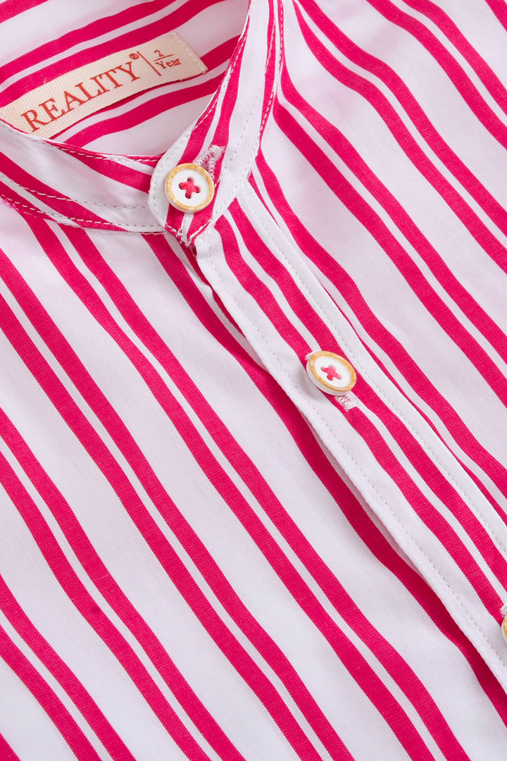 Pink Striped Casual Shirt Reality