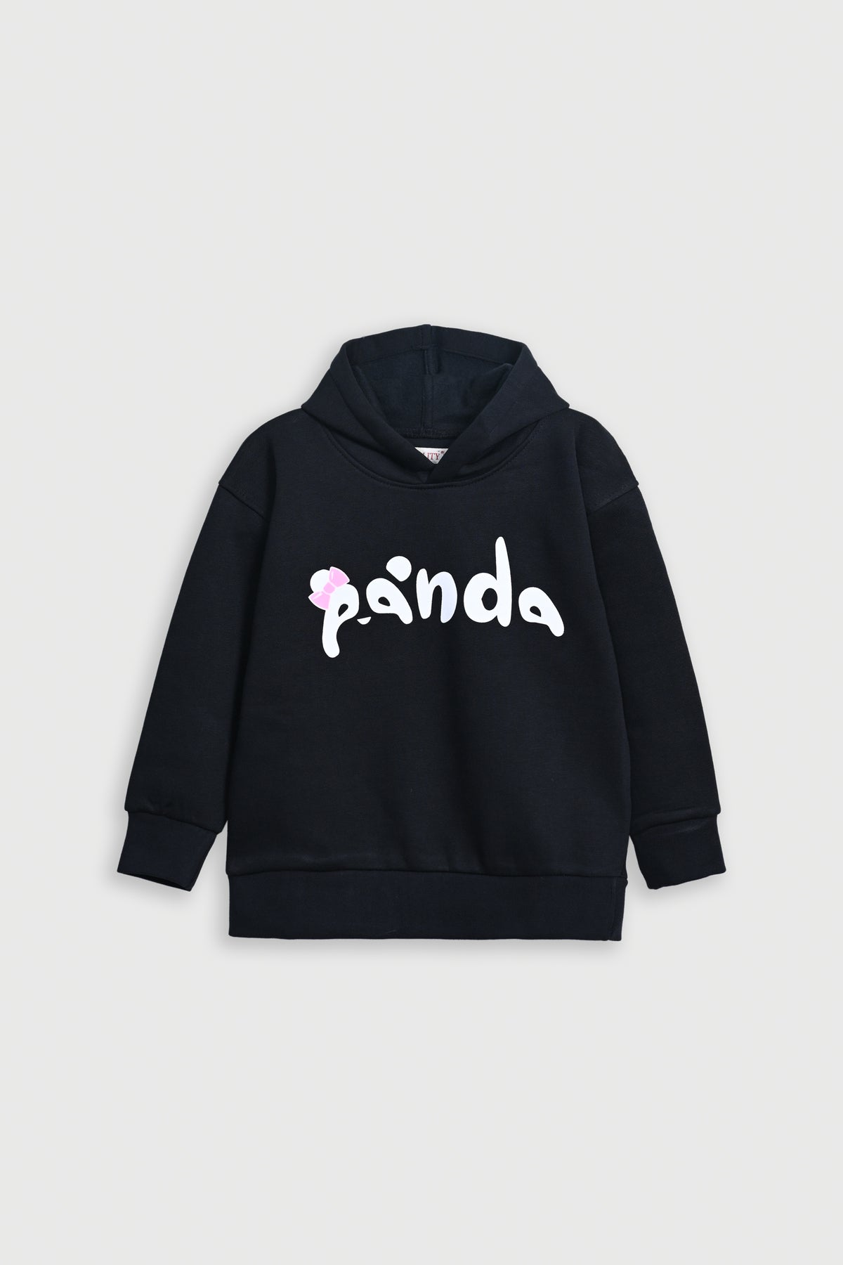 GIRL PANDA GRAPHIC BLACK HOODIE REALITY