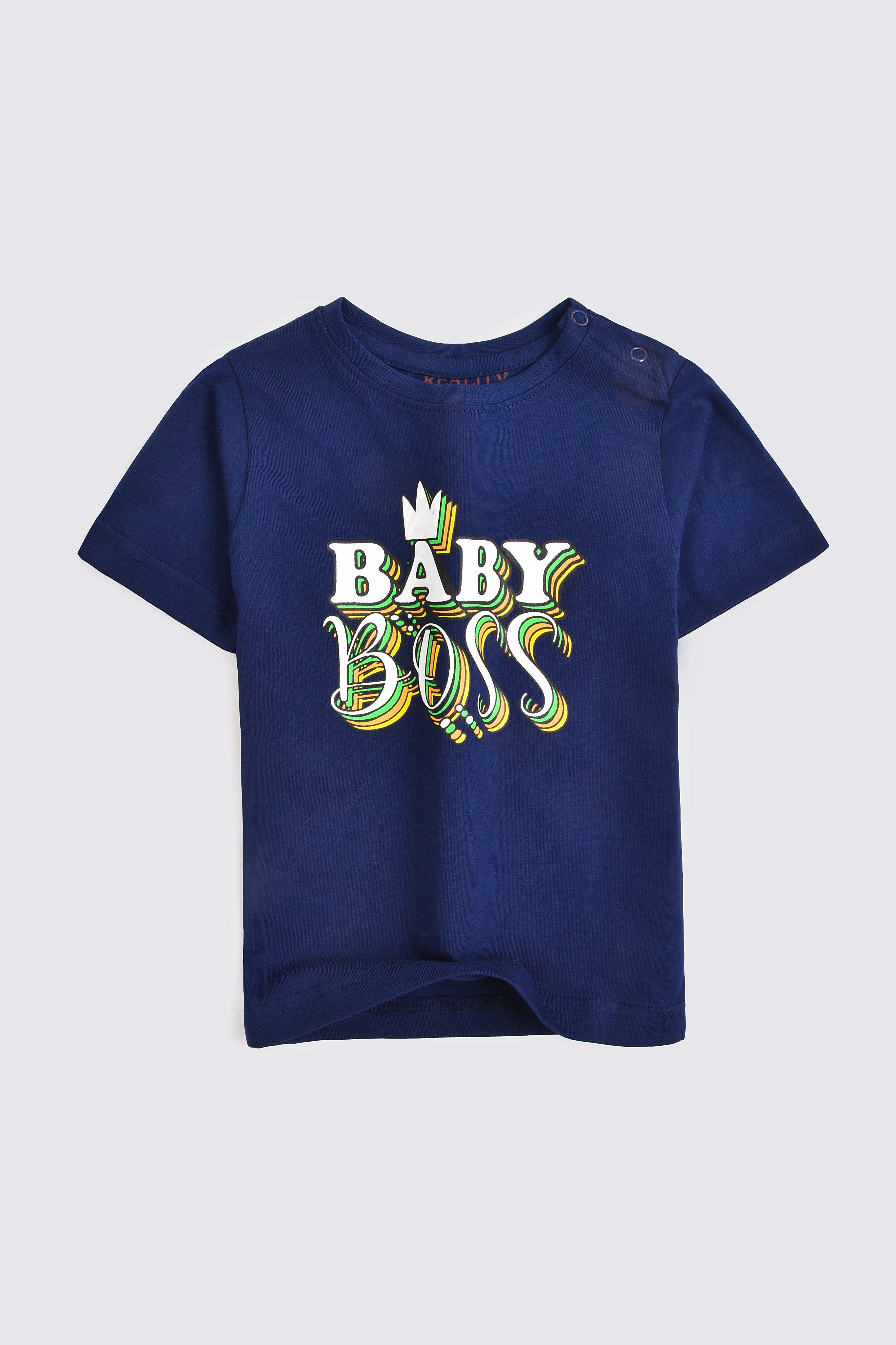 Baby Boss Navy Blue T-Shirt Reality