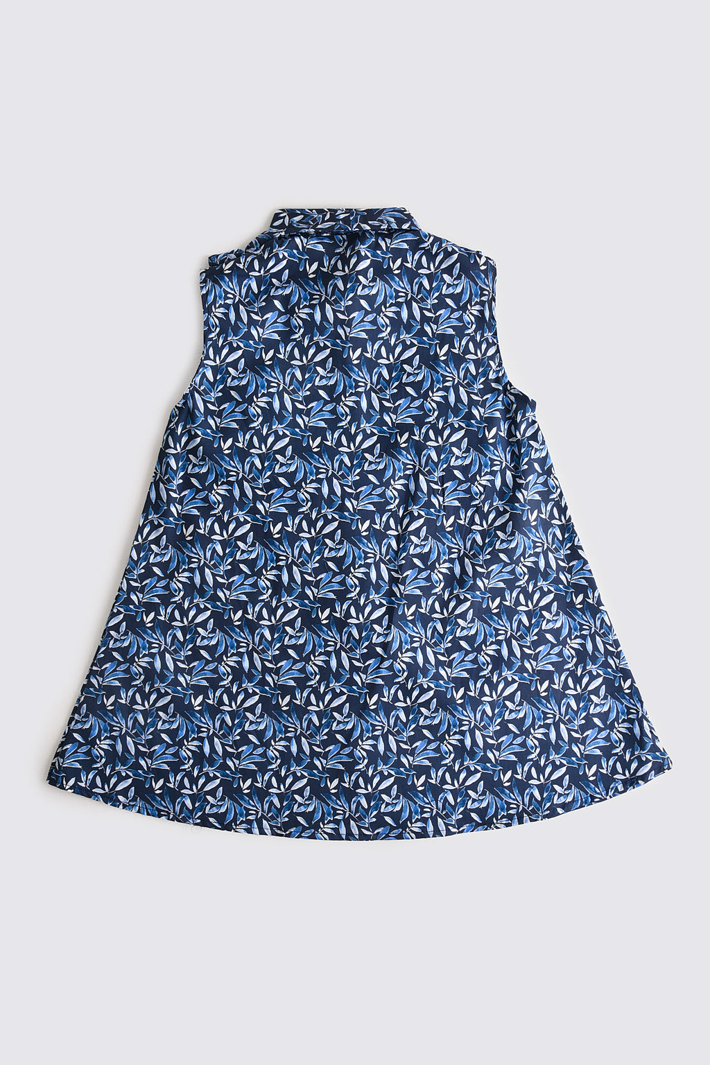 Navy Sleeveless Printed Top Reality