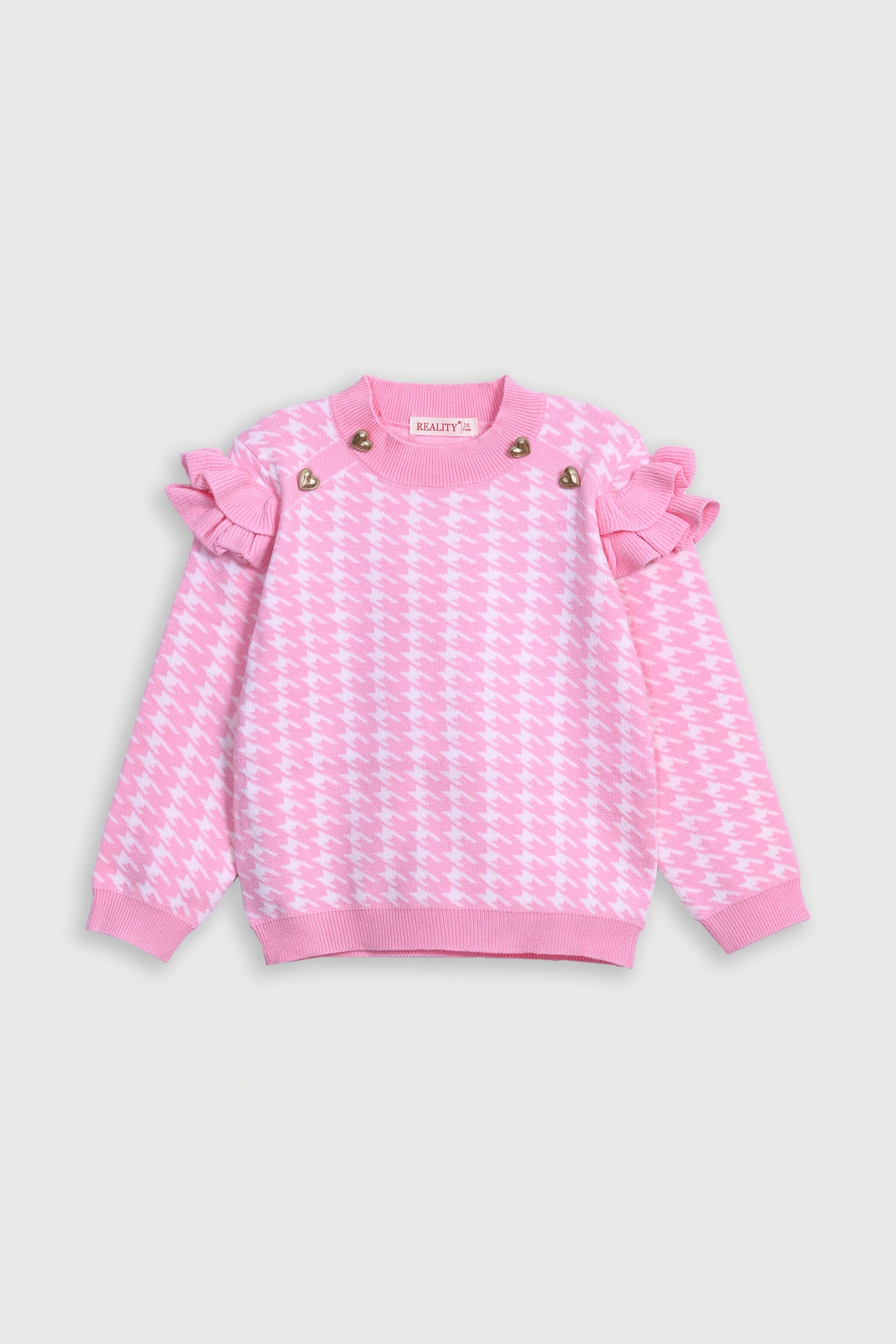 GIRLS GOLD FRILL PINK CO-ORD Reality