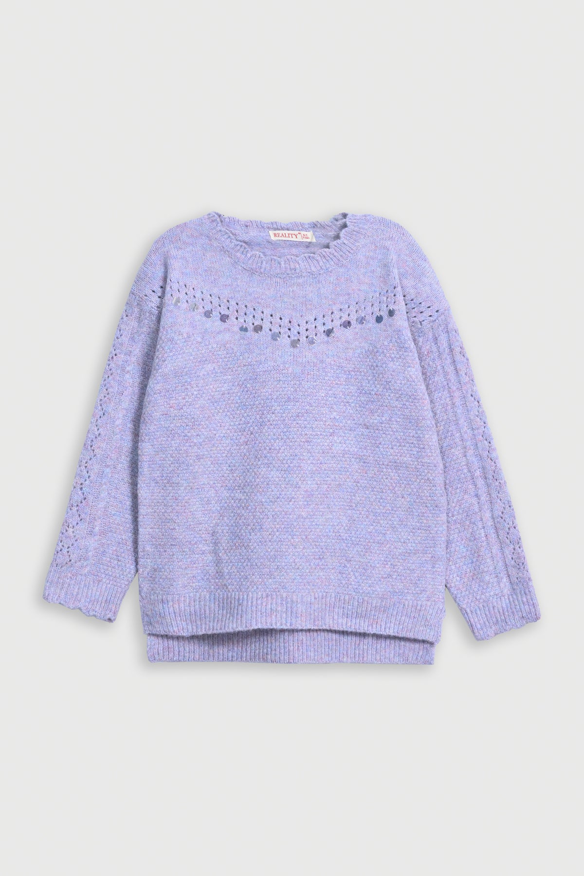 GIRL LIGHT PURPLE SWEATER Reality