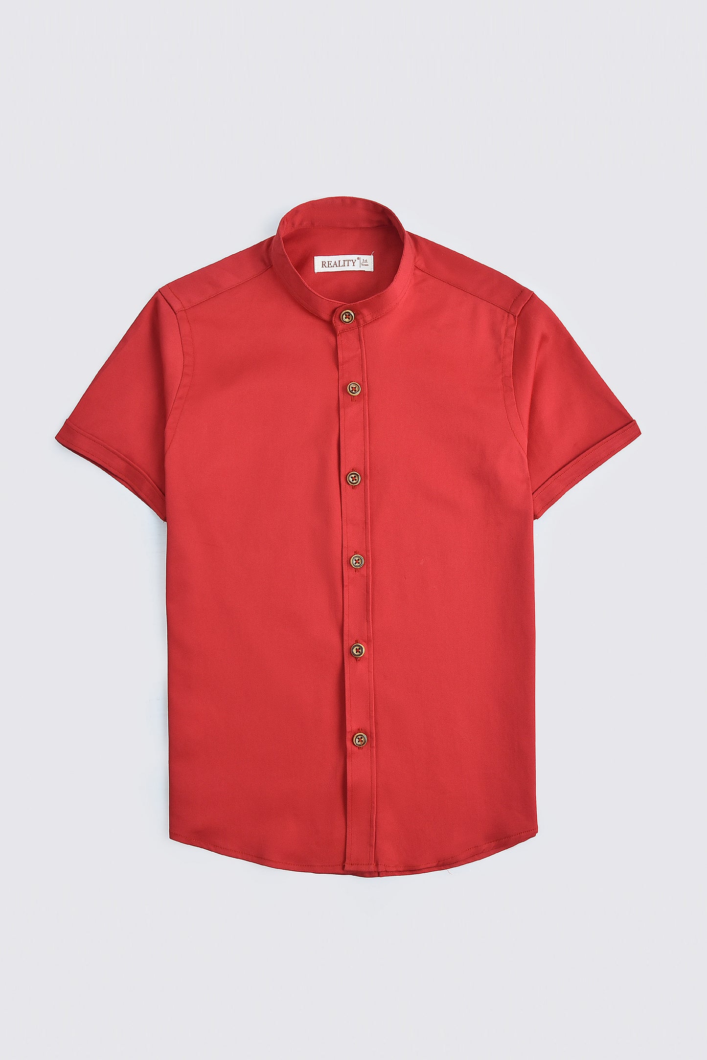 Red Basic Casual Shirt Reality