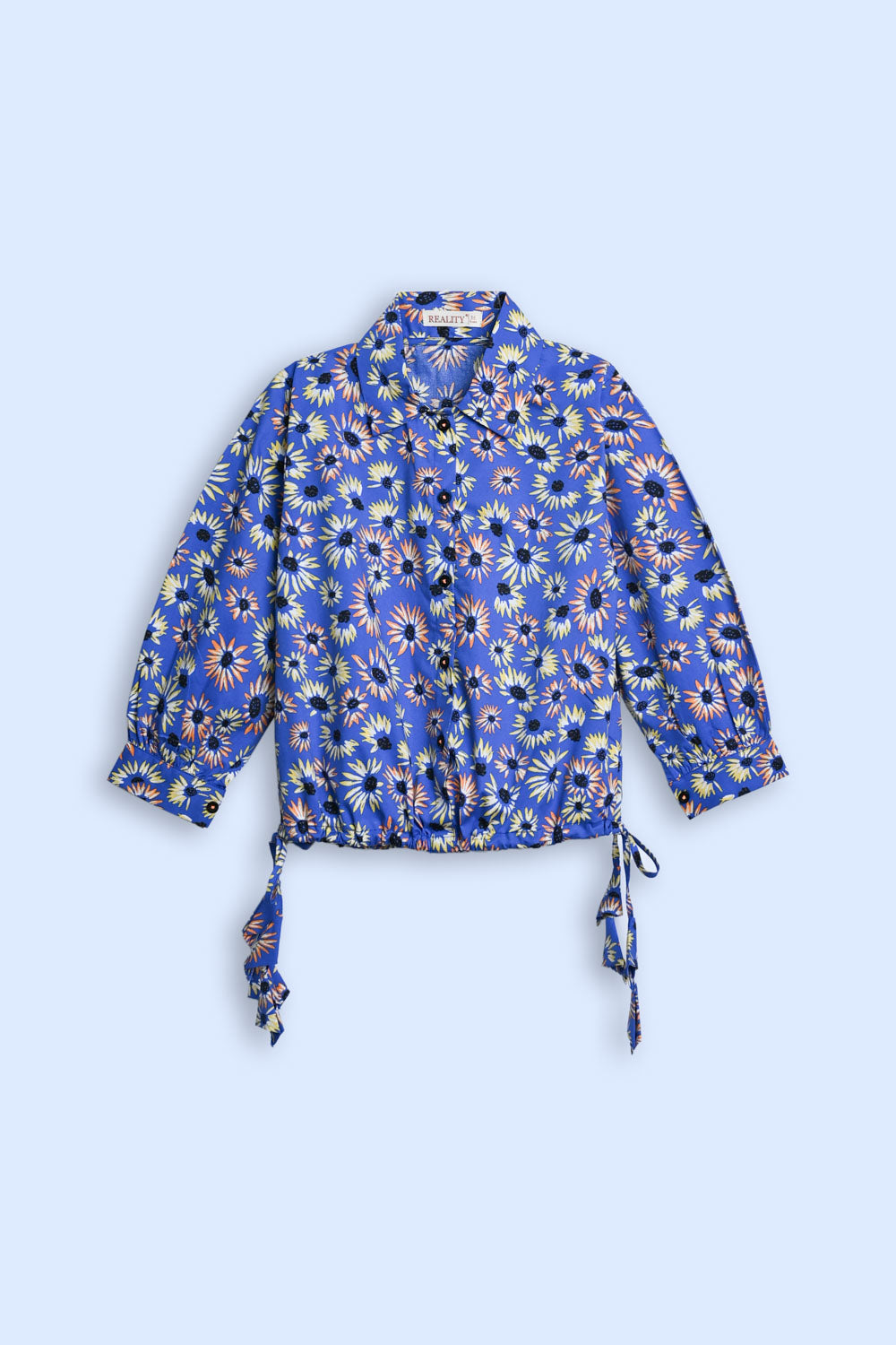 PINK PEONY ROYAL BLUE TOP Reality