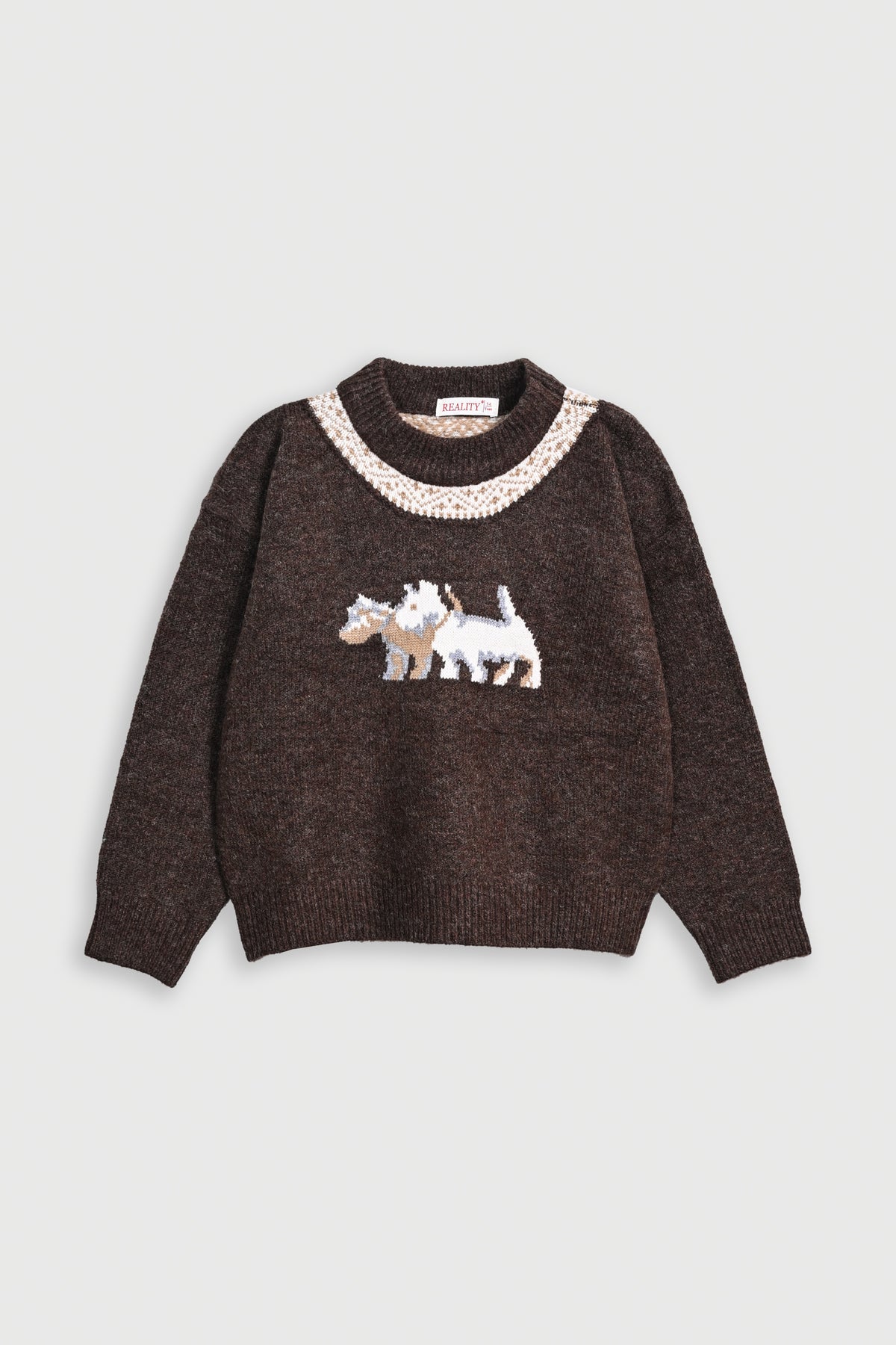 GIRL'S BROWN SWEATER Reality