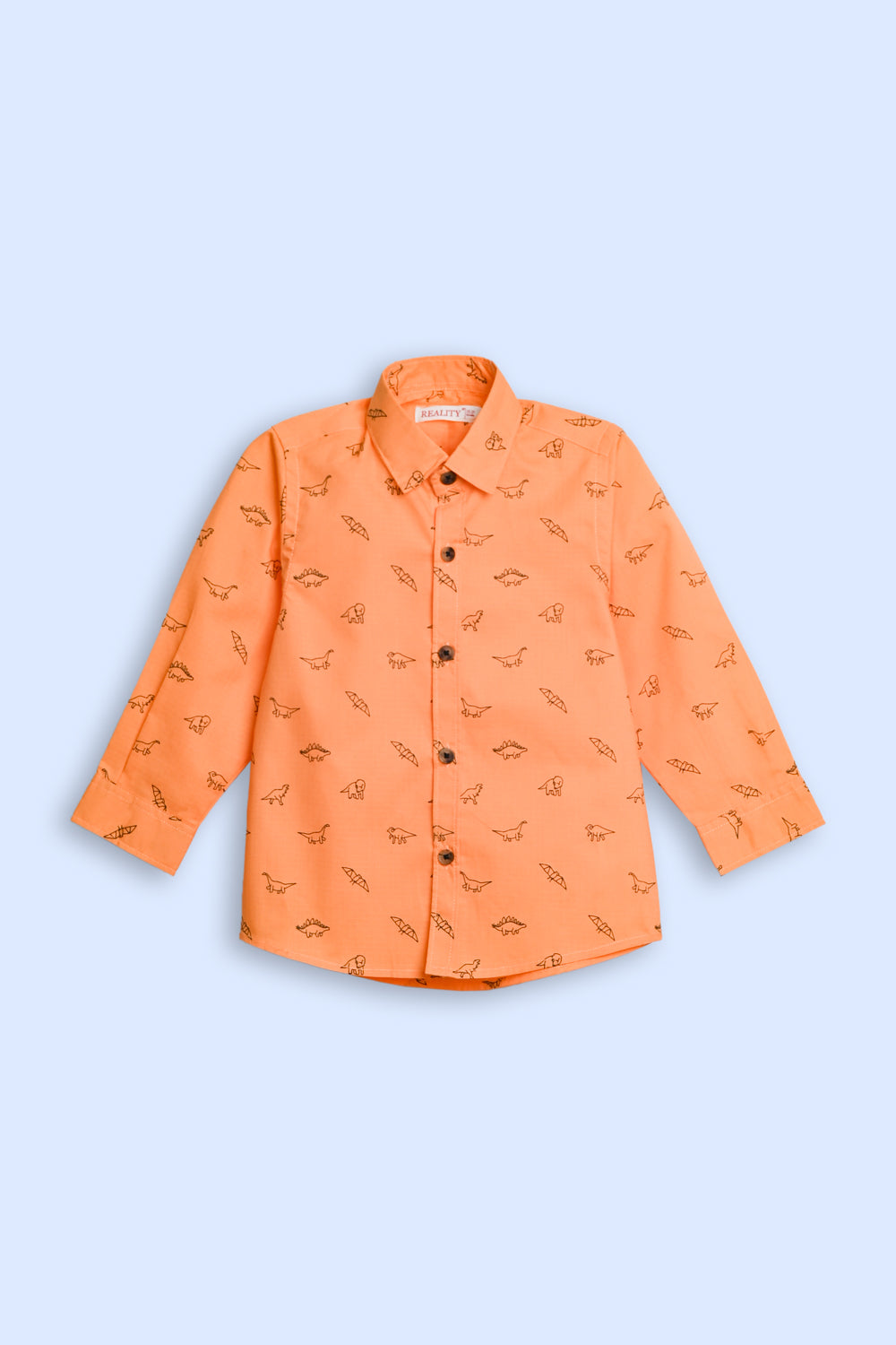 BOYS ORANGE CASUAL SHIRT REALITY