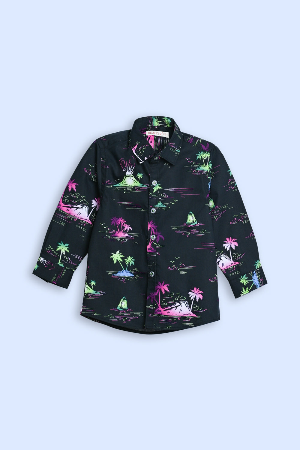 BOYS CASUAL BLACK SHIRT N/B Reality